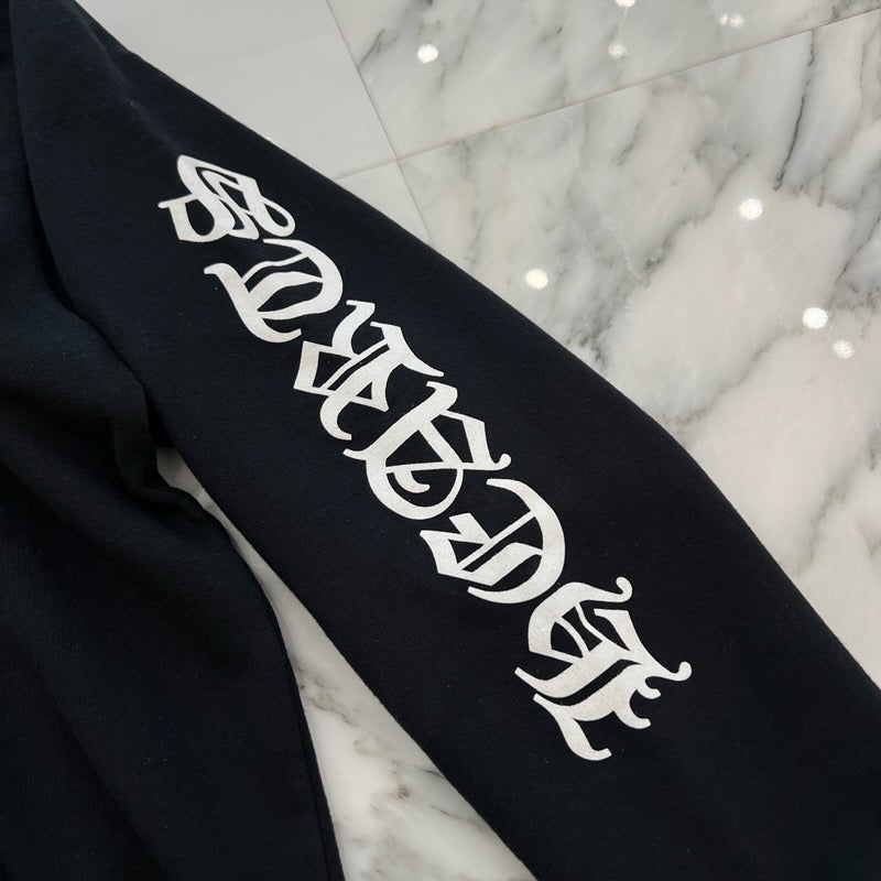 CHROME HEARTS Vertical Logo Pullover Hoodie Size M クロムハーツ ヴァーティカルロゴ プルオーバーフーディー サイズM