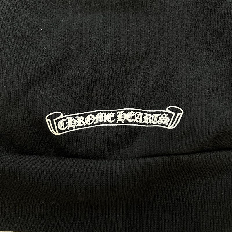 CHROME HEARTS Vertical Logo Pullover Hoodie Size M クロムハーツ ヴァーティカルロゴ プルオーバーフーディー サイズM