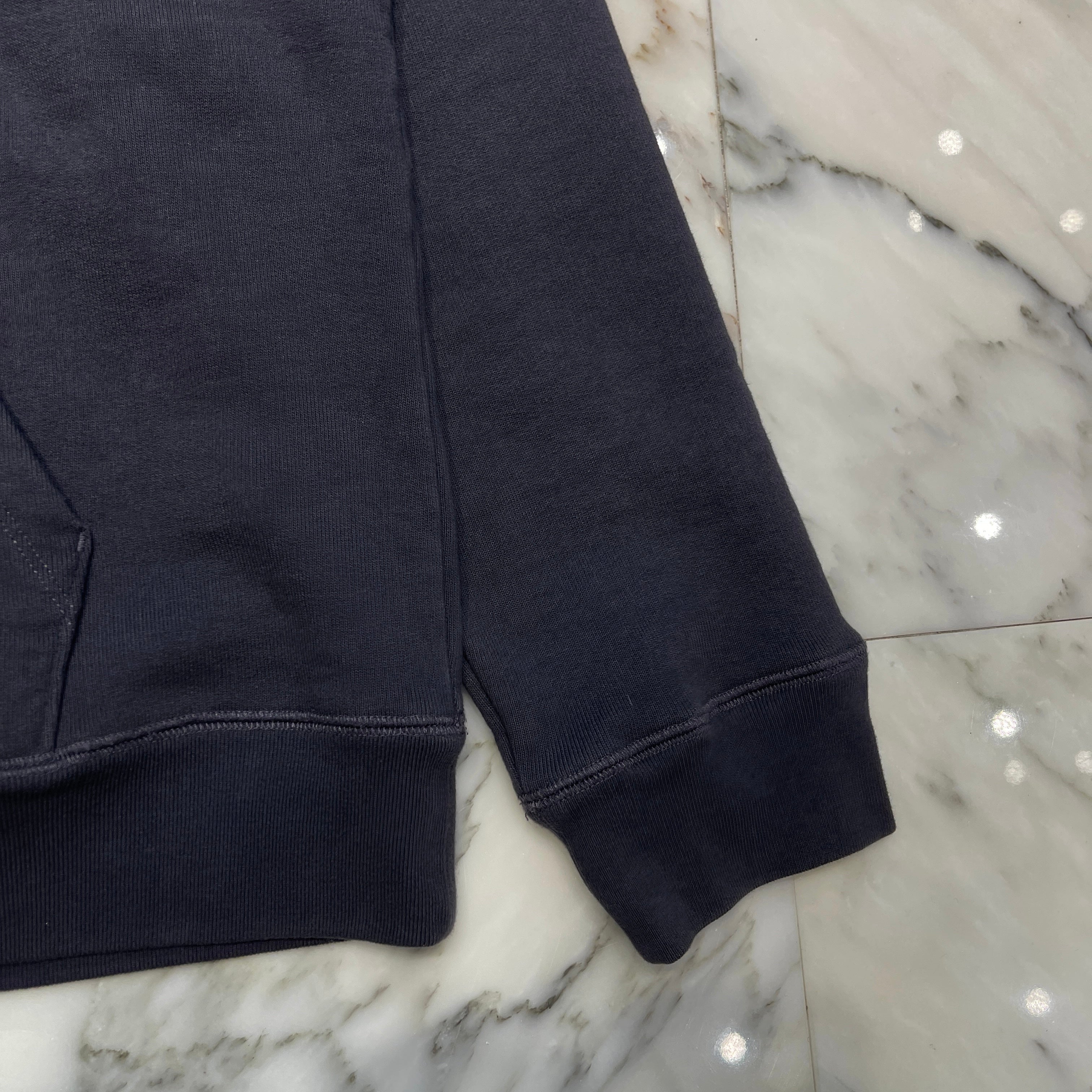 CHROME HEARTS Y NOT Triple Cross Leather Patch Half Zip Sweat Shirt Size L クロムハーツ ワイノット トリプルクロス レザーパッチ ハーフジップ スウェットシャツ サイズL