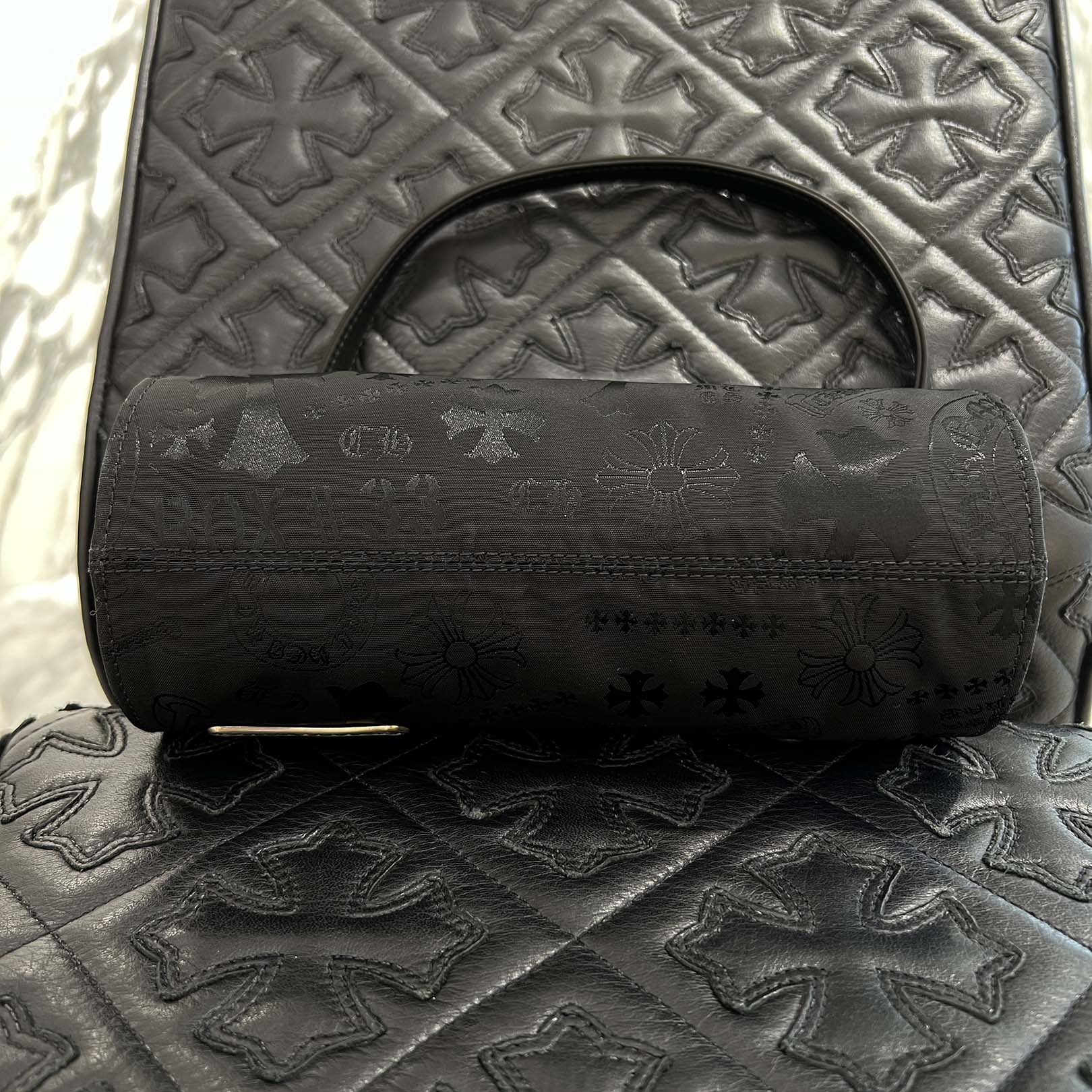 CHROME HEARTS Stencil Pattern GRINDS Nylon Leather Hand Bag クロムハーツ ステンシル柄 グラインズ ナイロンレザー切替 ハンドバッグ