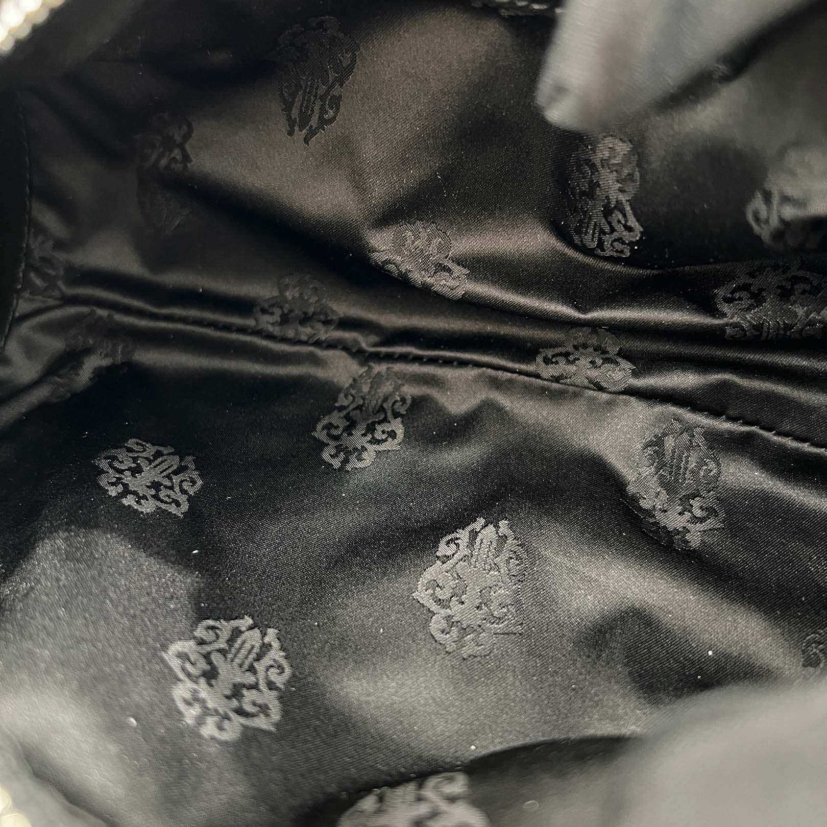 CHROME HEARTS Stencil Pattern GRINDS Nylon Leather Hand Bag クロムハーツ ステンシル柄 グラインズ ナイロンレザー切替 ハンドバッグ