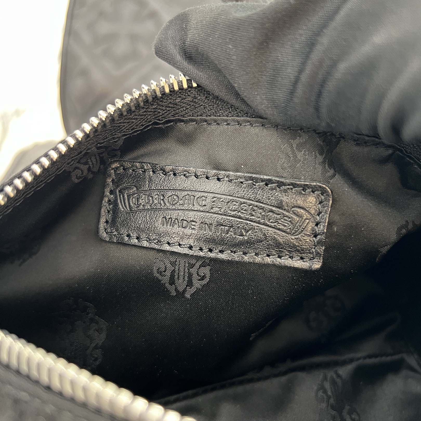 CHROME HEARTS Stencil Pattern GRINDS Nylon Leather Hand Bag クロムハーツ ステンシル柄 グラインズ ナイロンレザー切替 ハンドバッグ