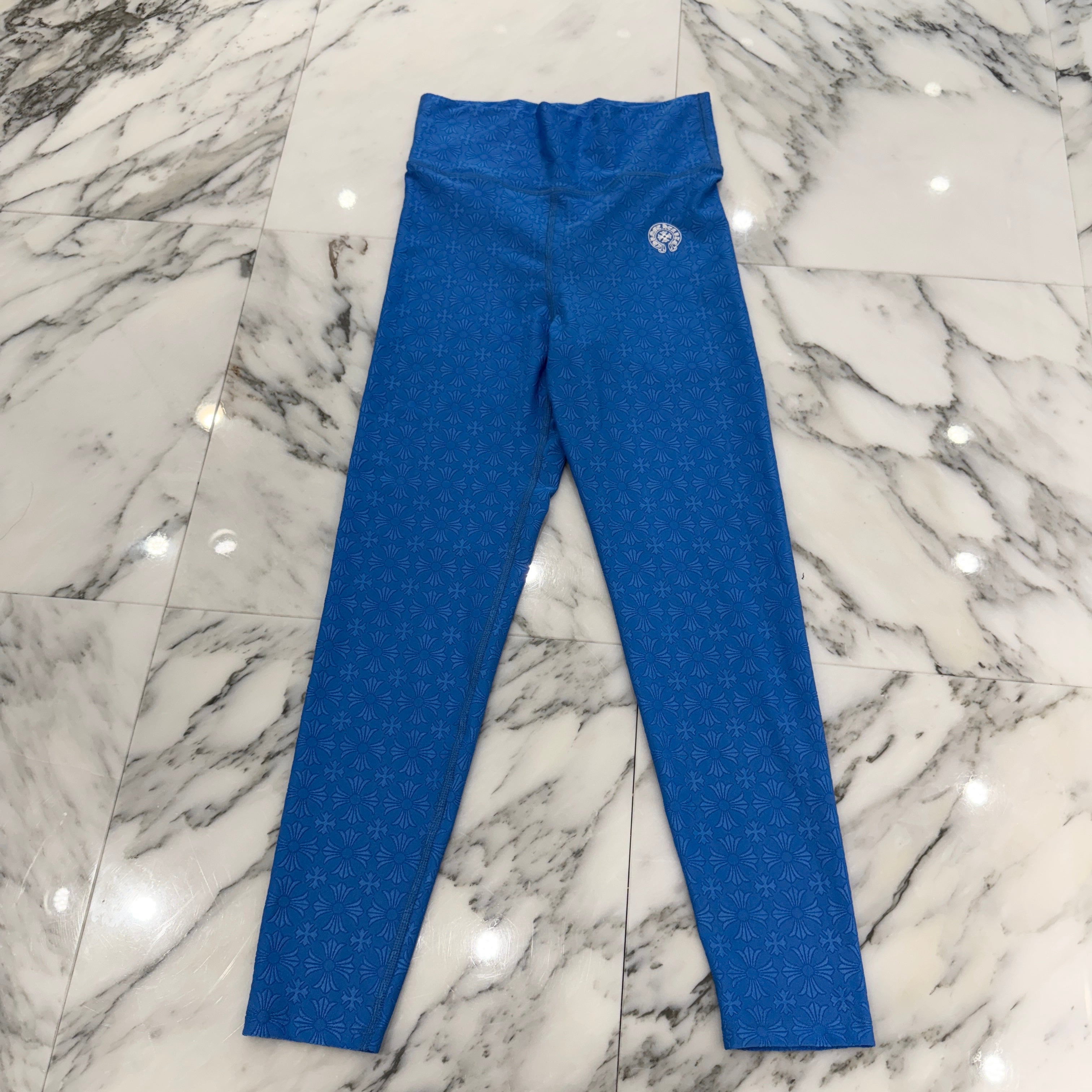 CHROME HEARTS CH Plus Pattern Horseshoe Rubber Print Leggings Size M クロムハーツ CHプラス柄 ホースシューラバープリント レギンス サイズM