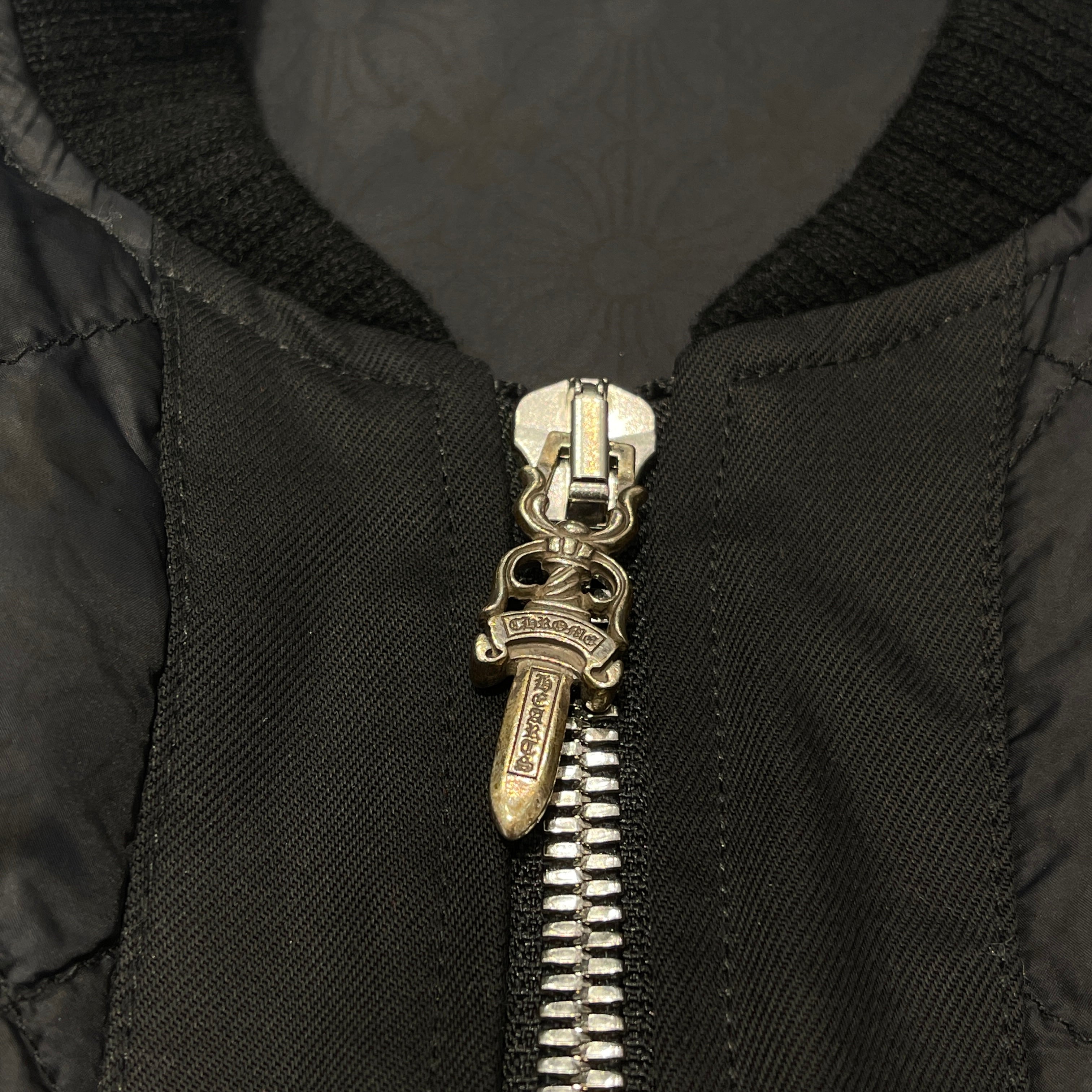 CHROME HEARTS × MATTY BOY CHOMPER Leather Patch Nylon Vest Size L クロムハーツ × マッティボーイ チョンパーレザーパッチ ナイロンベスト サイズL