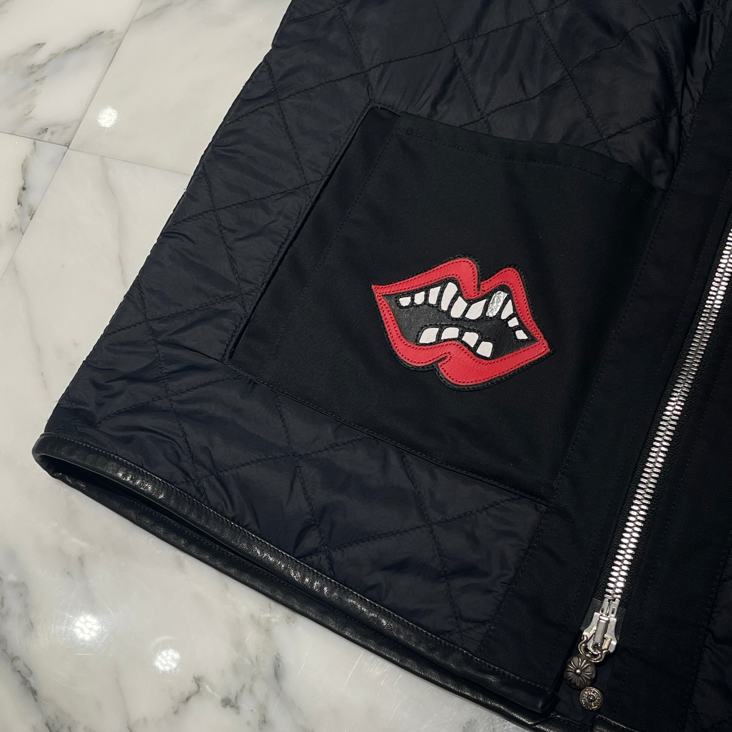 CHROME HEARTS × MATTY BOY CHOMPER Leather Patch Nylon Vest Size L クロムハーツ × マッティボーイ チョンパーレザーパッチ ナイロンベスト サイズL