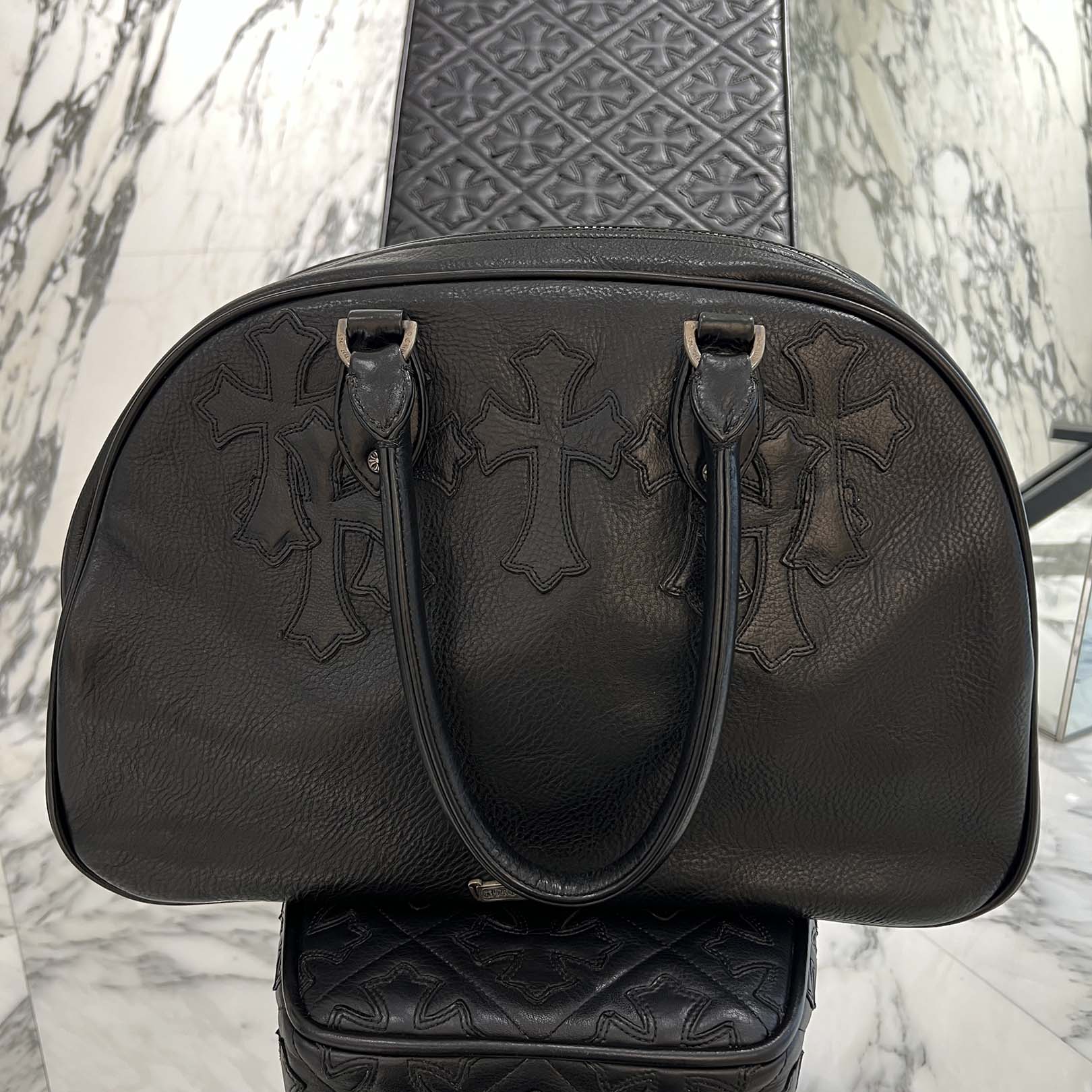 CHROME HEARTS Medium GYM Cemetery Cross Patch Hand Bag クロムハーツ ミディアム ジム セメタリークロスパッチ ハンドバッグ