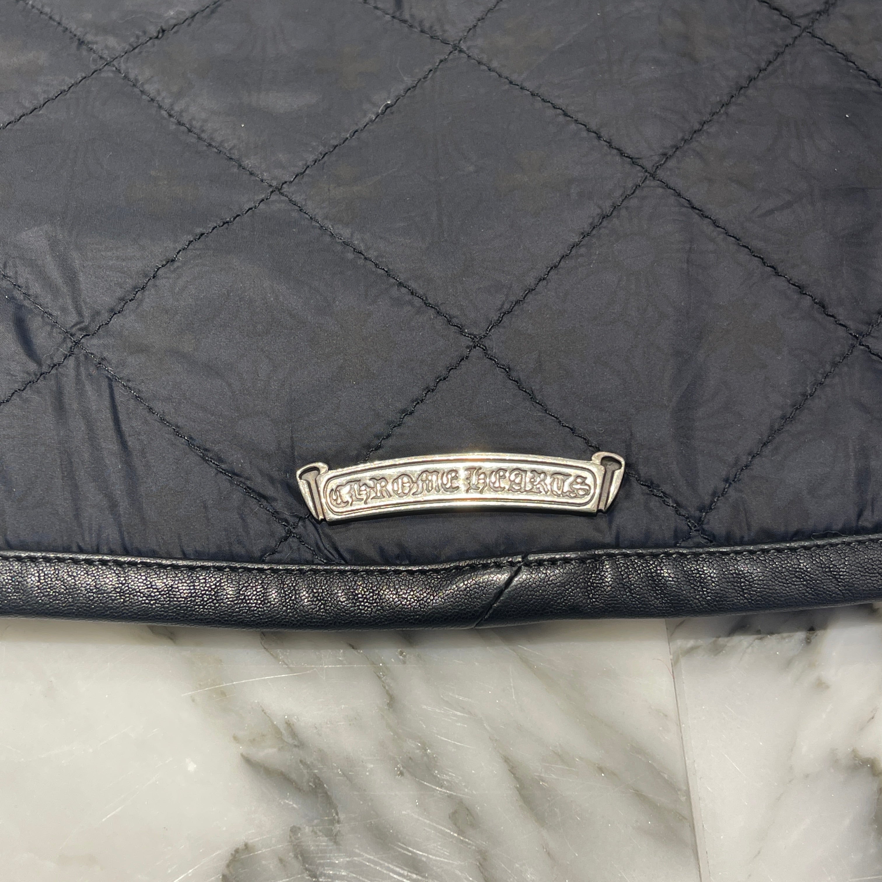 CHROME HEARTS × MATTY BOY CHOMPER Leather Patch Nylon Vest Size L クロムハーツ × マッティボーイ チョンパーレザーパッチ ナイロンベスト サイズL