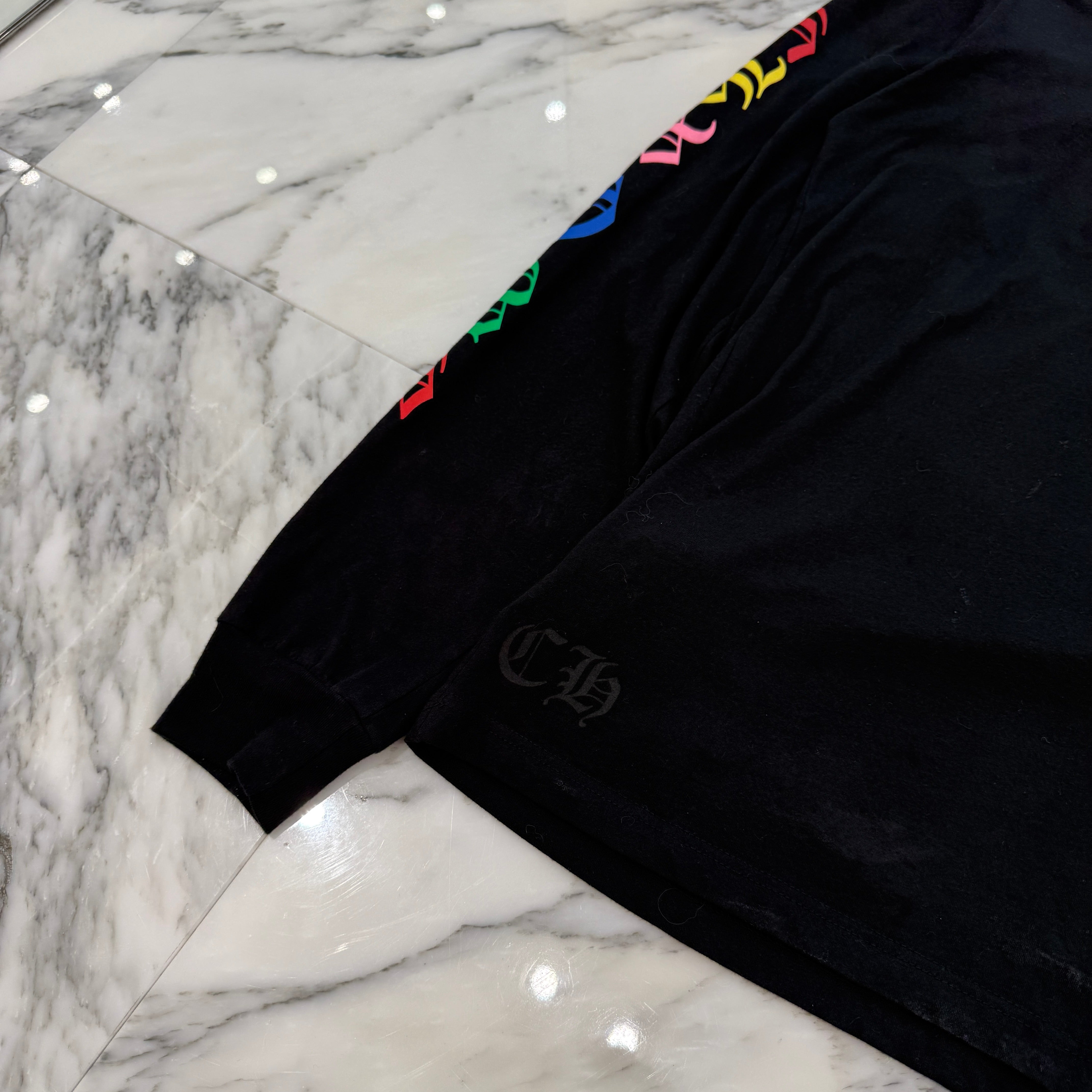 CHROME HEARTS 2021SS MLTCOL CEM CRS Long Sleeve Tee Size L クロムハーツ マルチカラー セメタリークロス ロングスリーブTシャツ サイズL