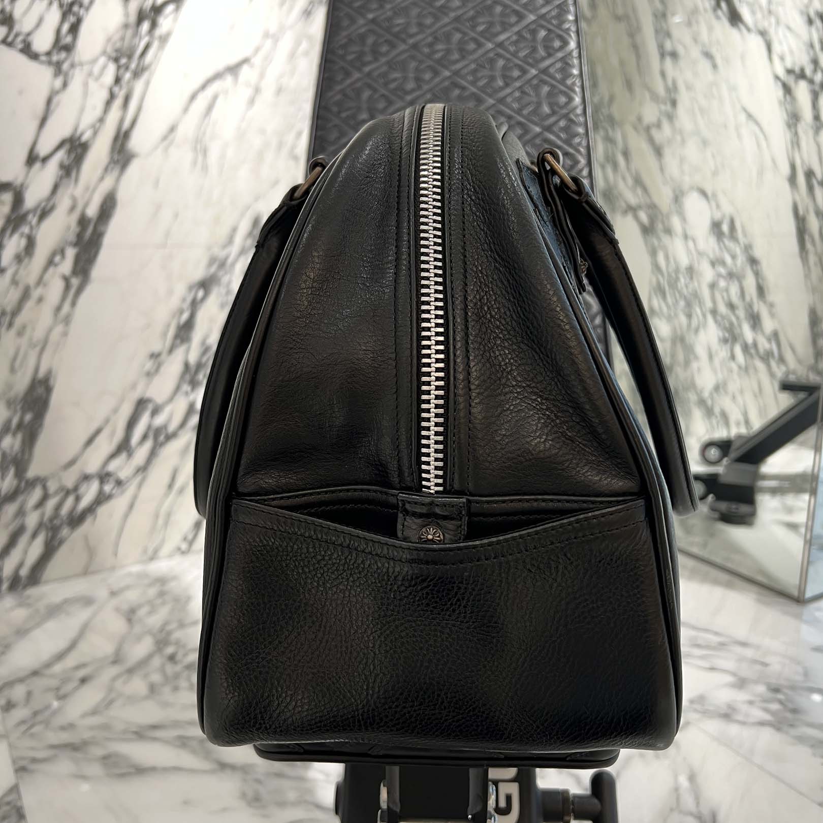 CHROME HEARTS Medium GYM Cemetery Cross Patch Hand Bag クロムハーツ ミディアム ジム セメタリークロスパッチ ハンドバッグ