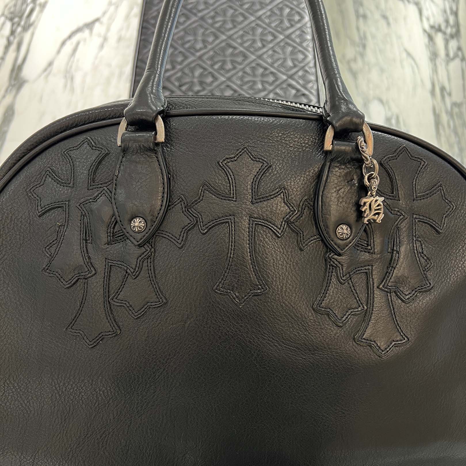 CHROME HEARTS Medium GYM Cemetery Cross Patch Hand Bag クロムハーツ ミディアム ジム セメタリークロスパッチ ハンドバッグ