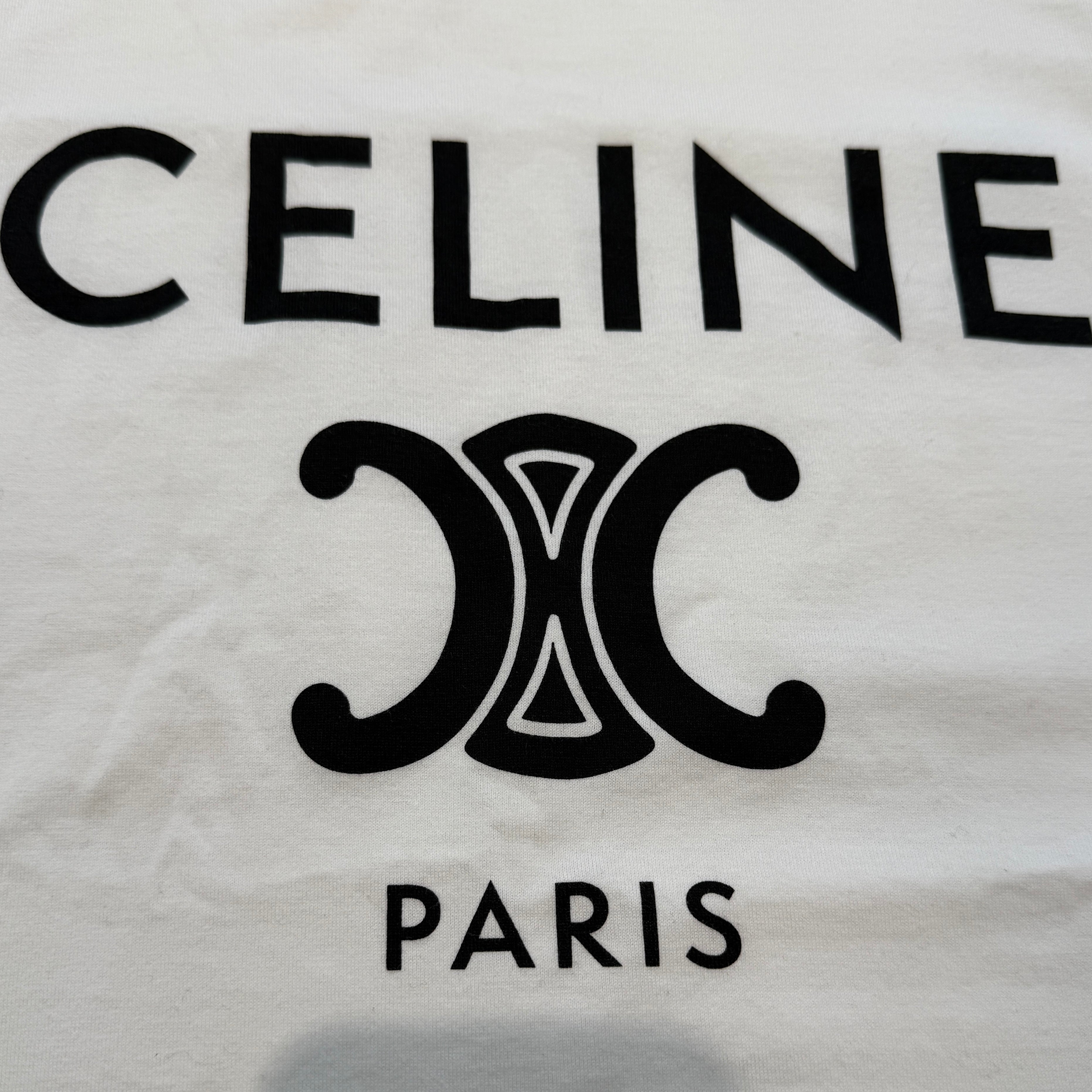 CELINE トリオンフ クラシックTシャツ CELINE トリオンフ刺繍入りルーズTシャツ (CELINE/Tシャツ