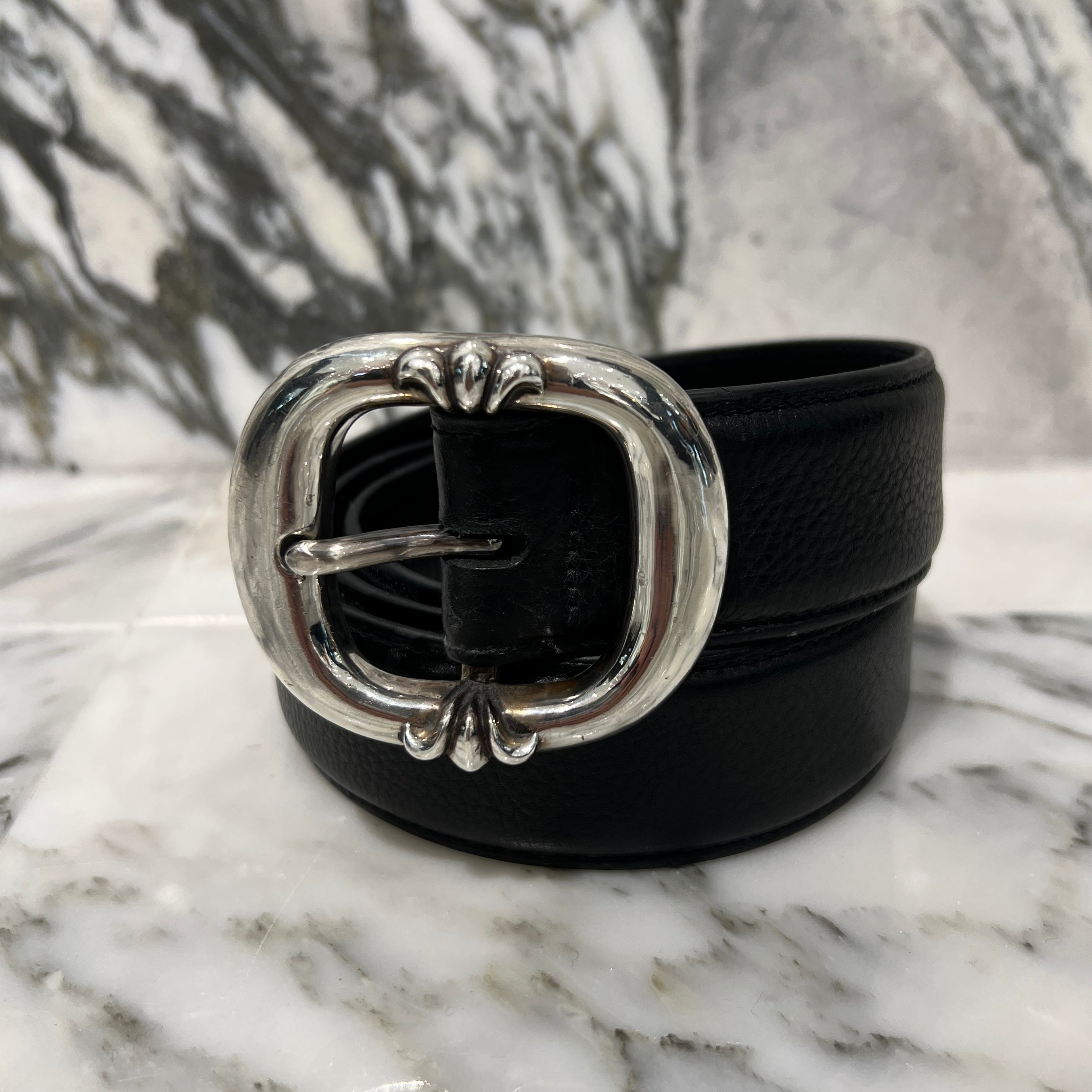 CHROME HEARTS Gunslinger Leather Belt Size 38 クロムハーツ ガンスリンガー レザーベルト サイズ38