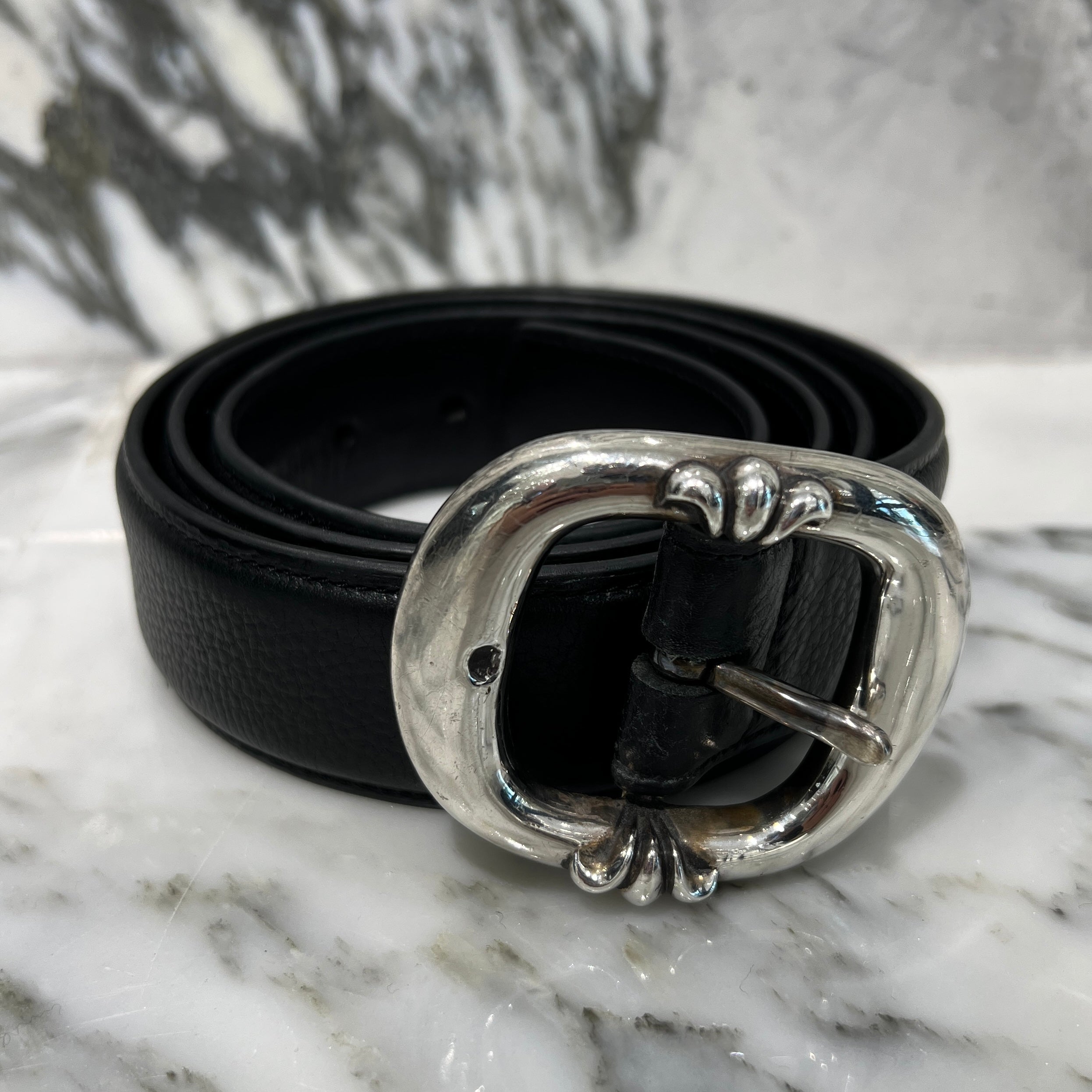 CHROME HEARTS Gunslinger Leather Belt Size 38 クロムハーツ ガンスリンガー レザーベルト サイズ38