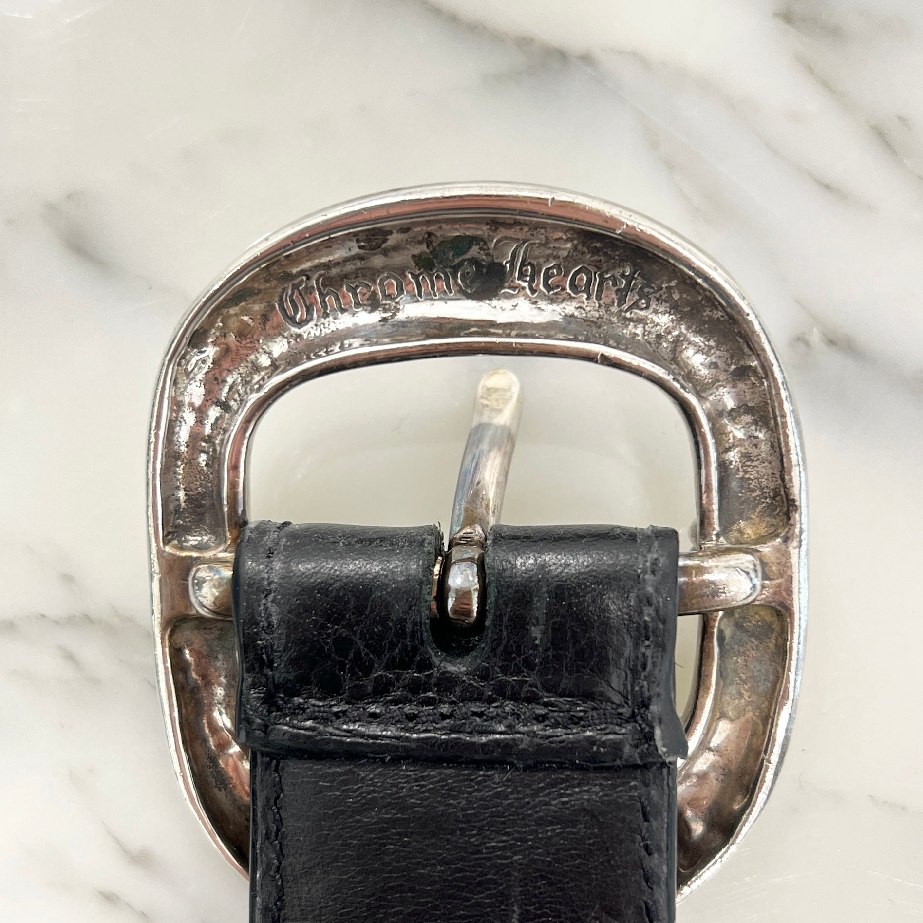 CHROME HEARTS Gunslinger Leather Belt Size 38 クロムハーツ ガンスリンガー レザーベルト サイズ38