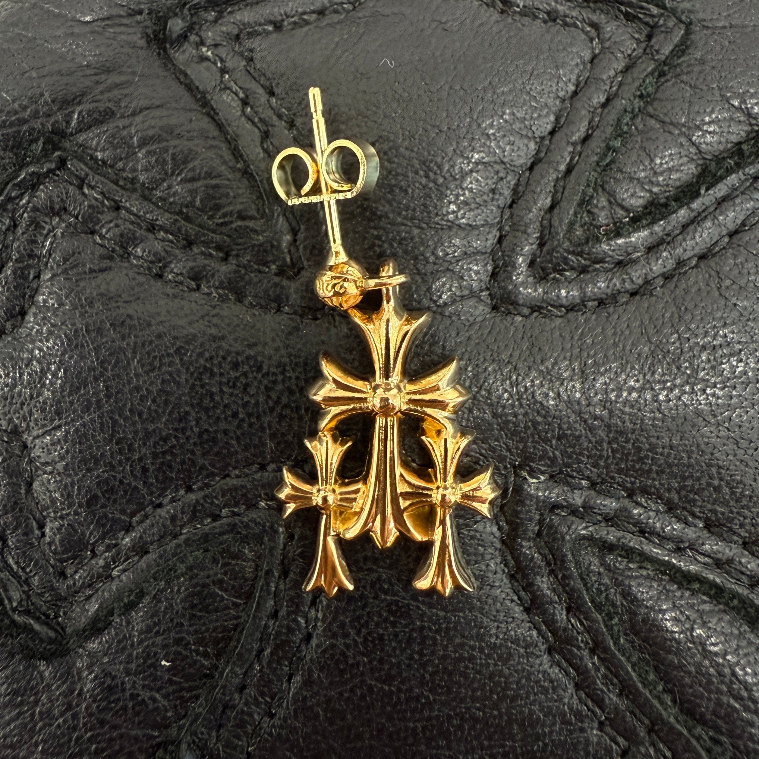 CHROME HEARTS 22K Triple Cross Earring クロムハーツ 22K トリプルクロス イヤリング ピアス