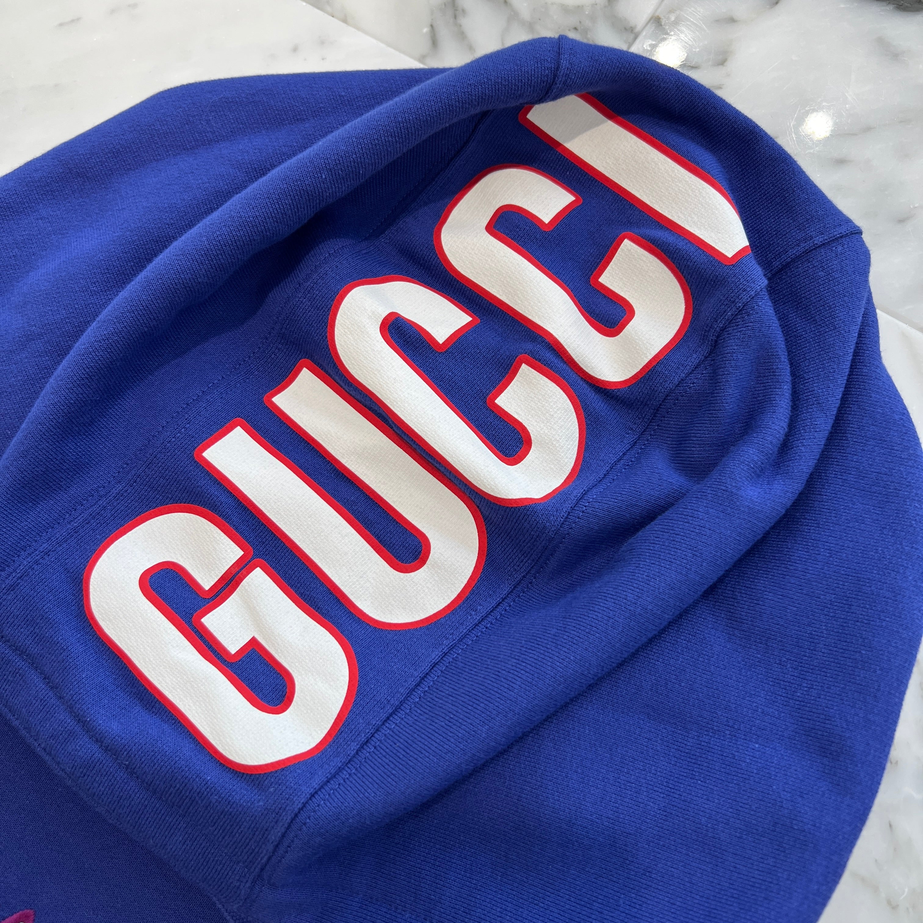 GUCCI "Gremlins" Felted Cotton Jersey Hooded Sweatshirt 747706 XJFL6 Size L グッチ グレムリンズ フェルト コットンジャージー フーデッド スウェットシャツ サイズL