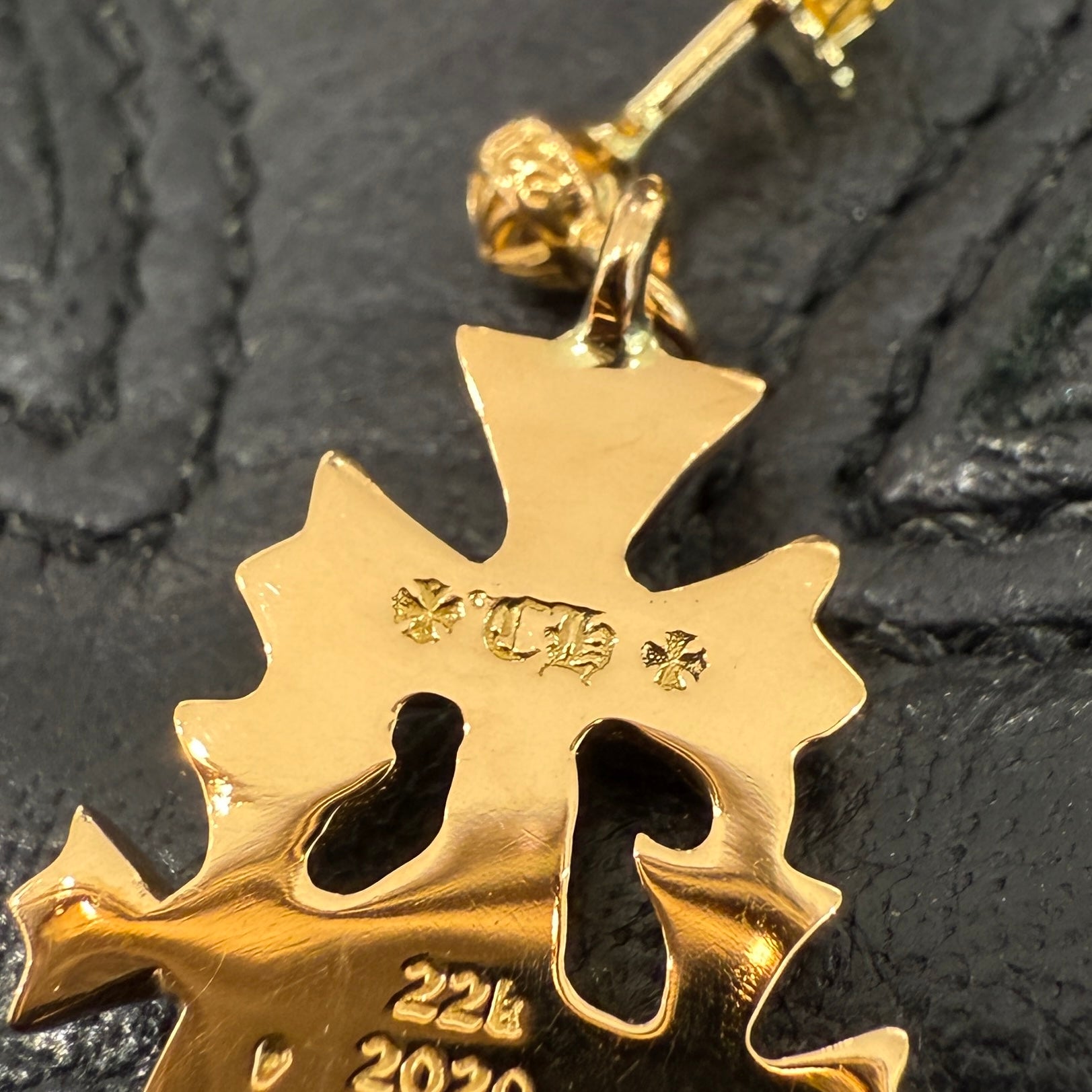 CHROME HEARTS 22K Triple Cross Earring クロムハーツ 22K トリプルクロス イヤリング ピアス