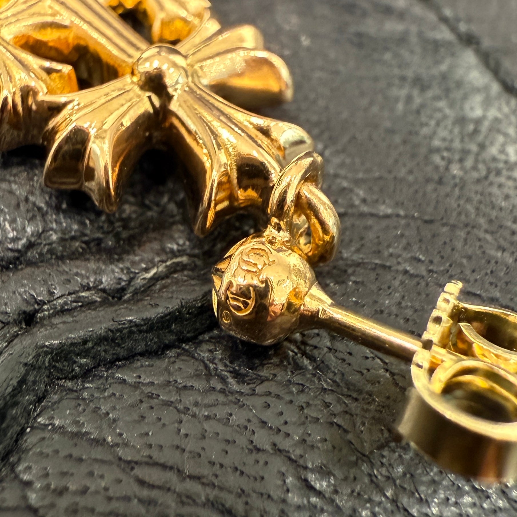CHROME HEARTS 22K Triple Cross Earring クロムハーツ 22K