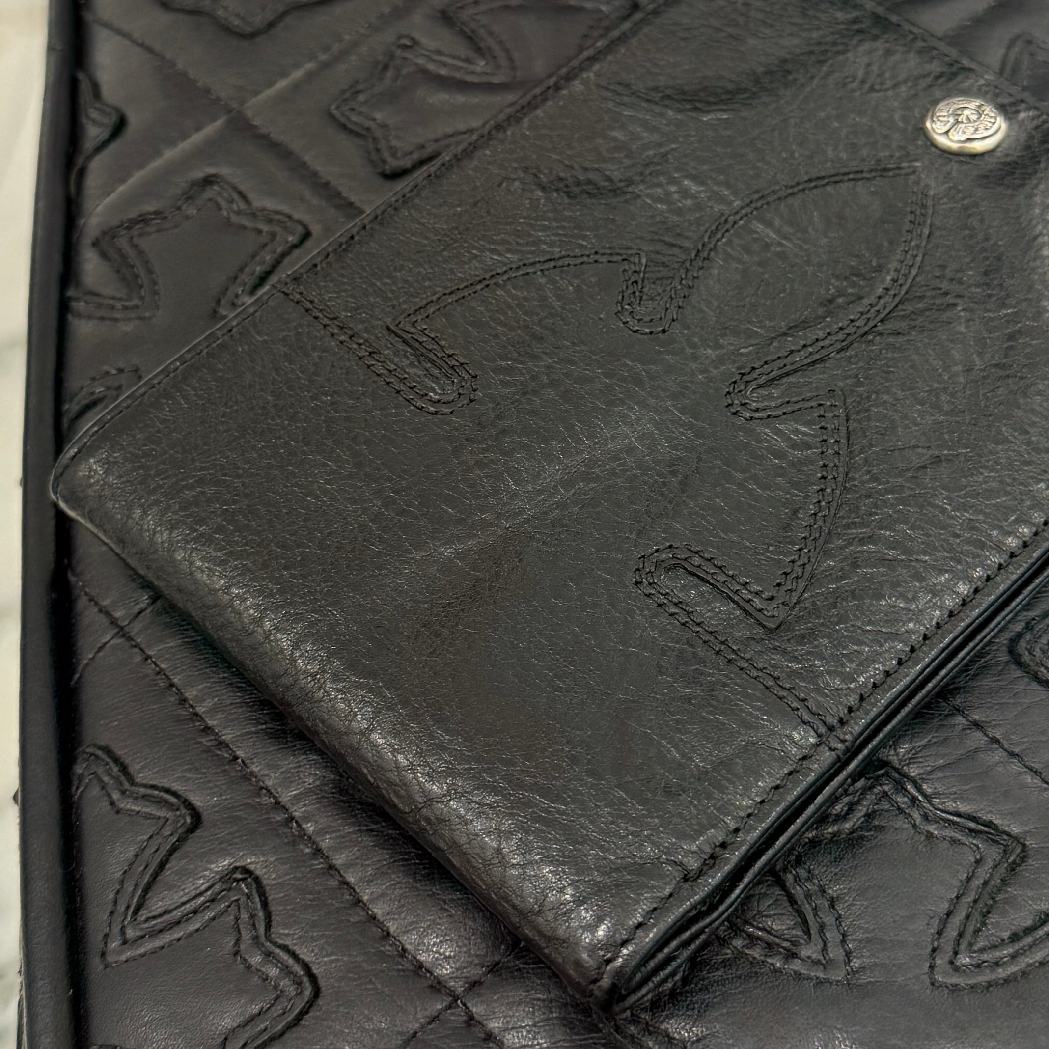 CHROME HEARTS AINT NOTHIN 2 DO BS FLARE Leather Wallet クロムハーツ エイントナッシン 2ドゥ BSフレア レザーウォレット