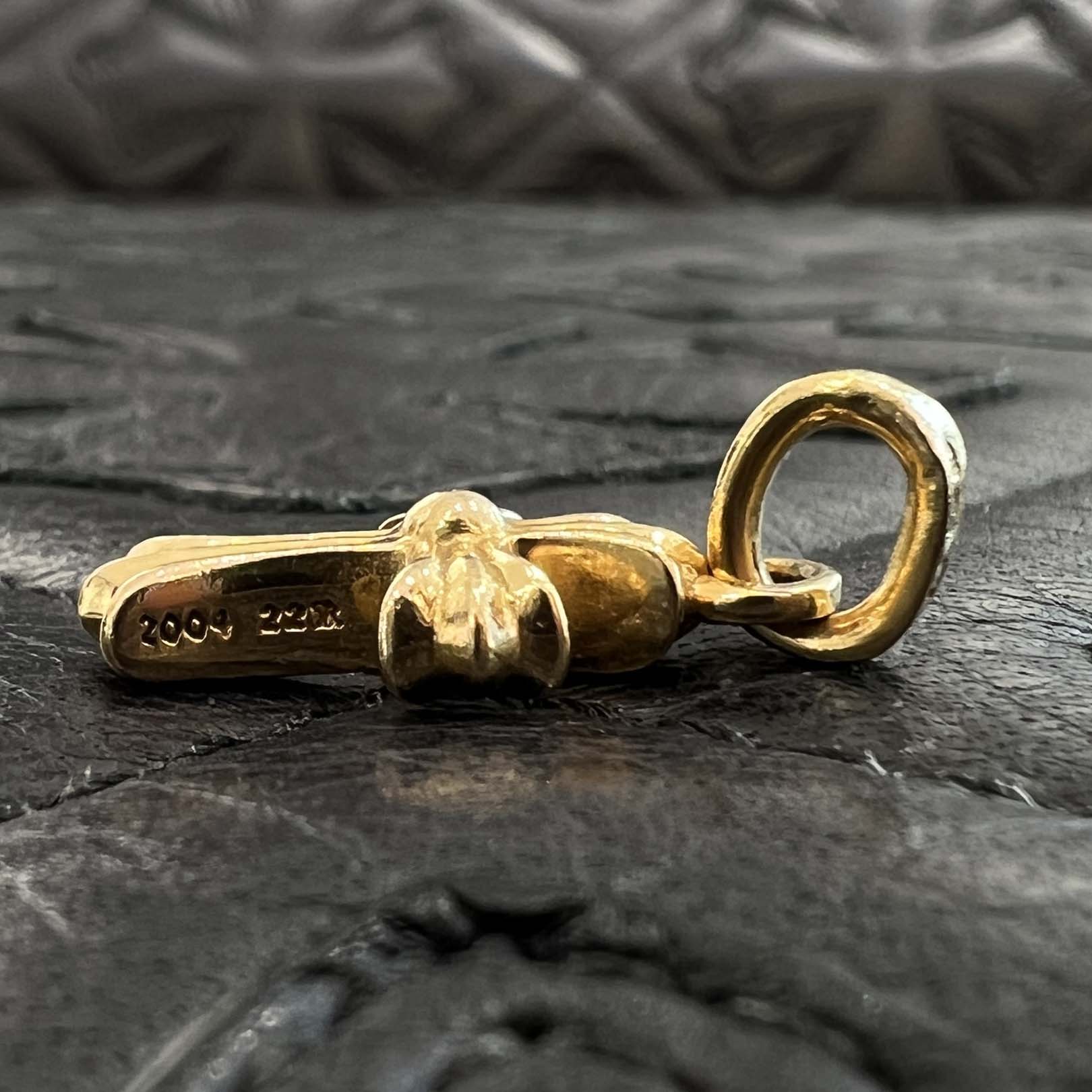 CHROME HEARTS 22K Baby Fat Cross Pave Diamond Pendant Top クロムハーツ 22K ベビーファット クロス パヴェダイヤモンド ペンダントトップ