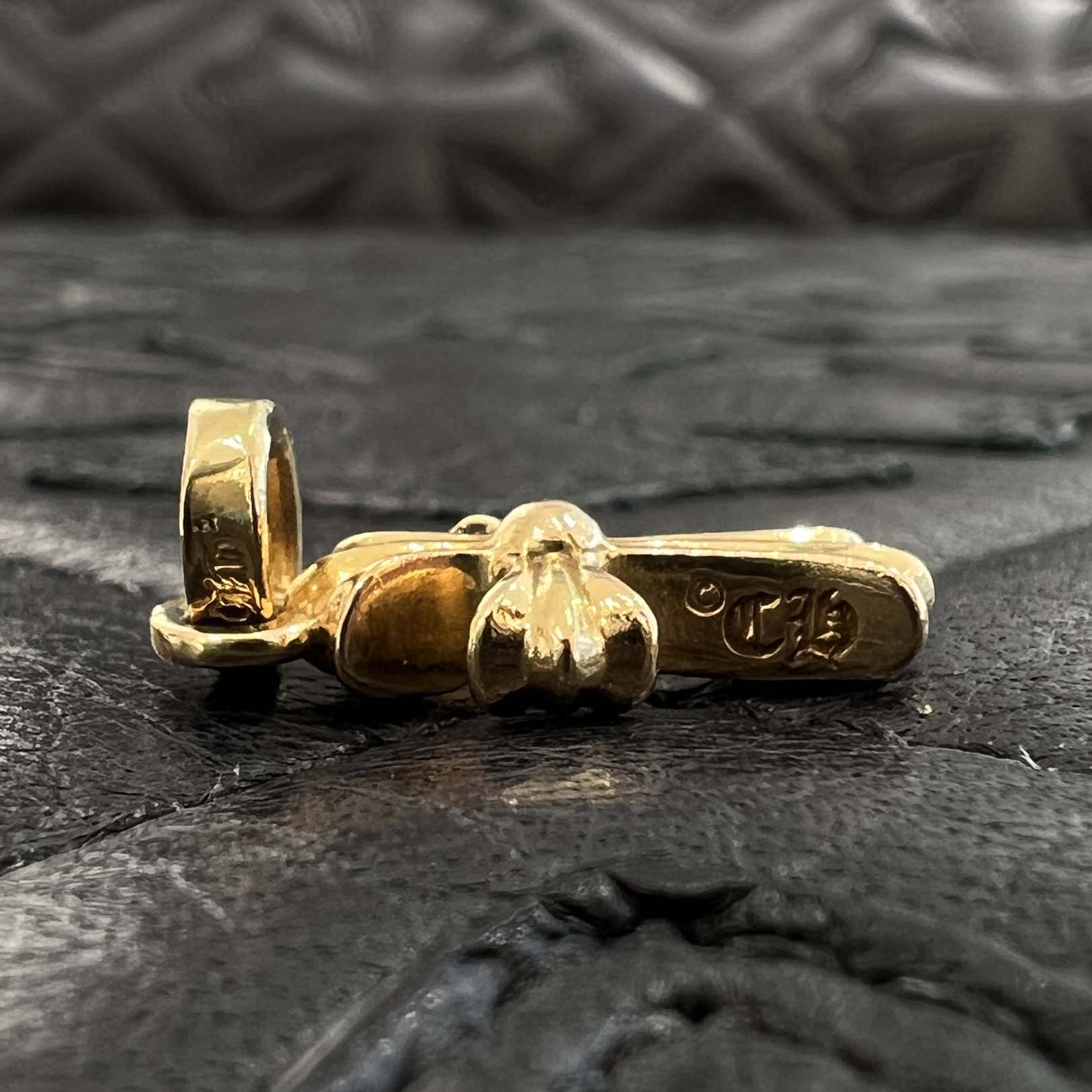 CHROME HEARTS 22K Baby Fat Cross Pave Diamond Pendant Top クロムハーツ 22K ベビーファット クロス パヴェダイヤモンド ペンダントトップ