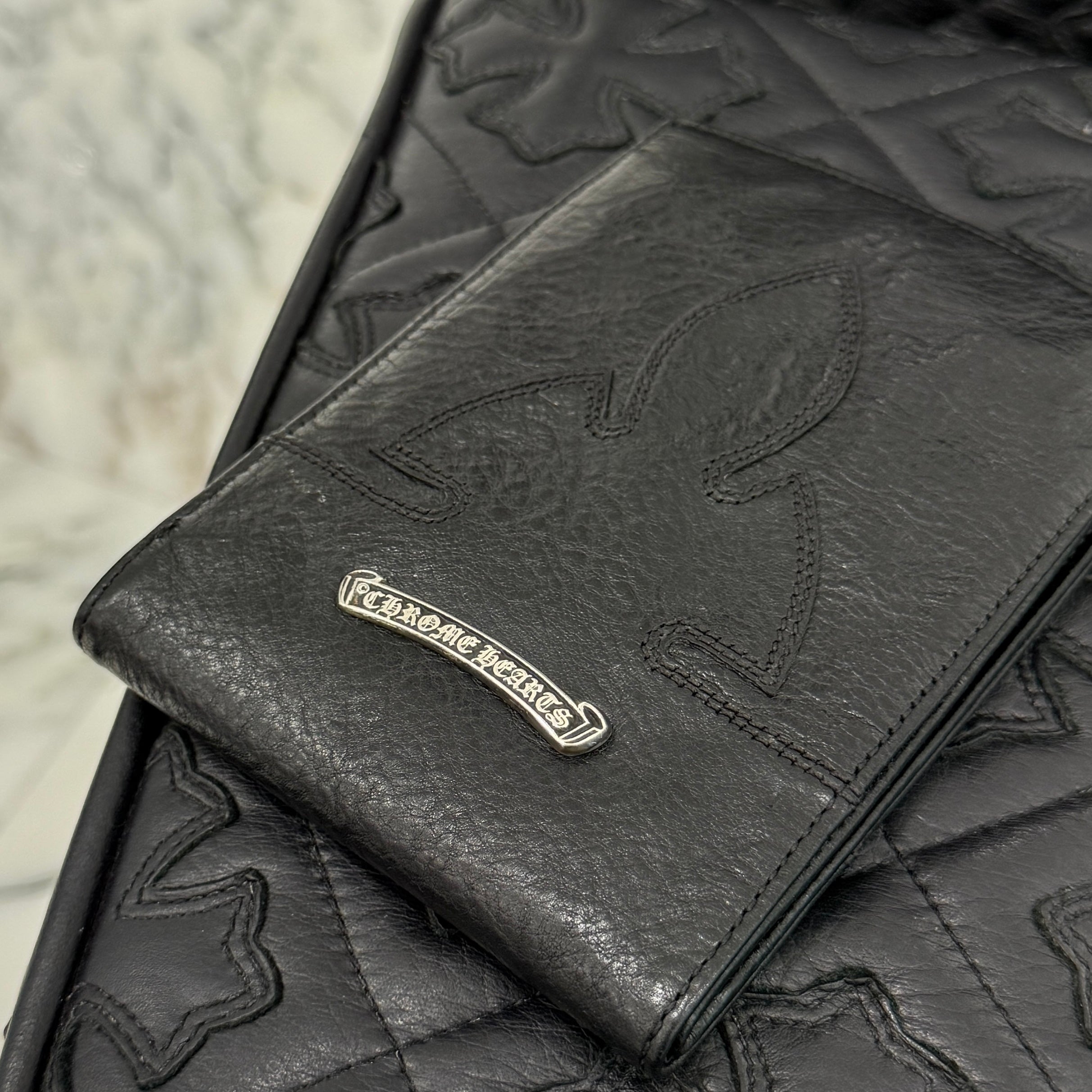 CHROME HEARTS AINT NOTHIN 2 DO BS FLARE Leather Wallet クロムハーツ エイントナッシン 2ドゥ BSフレア レザーウォレット