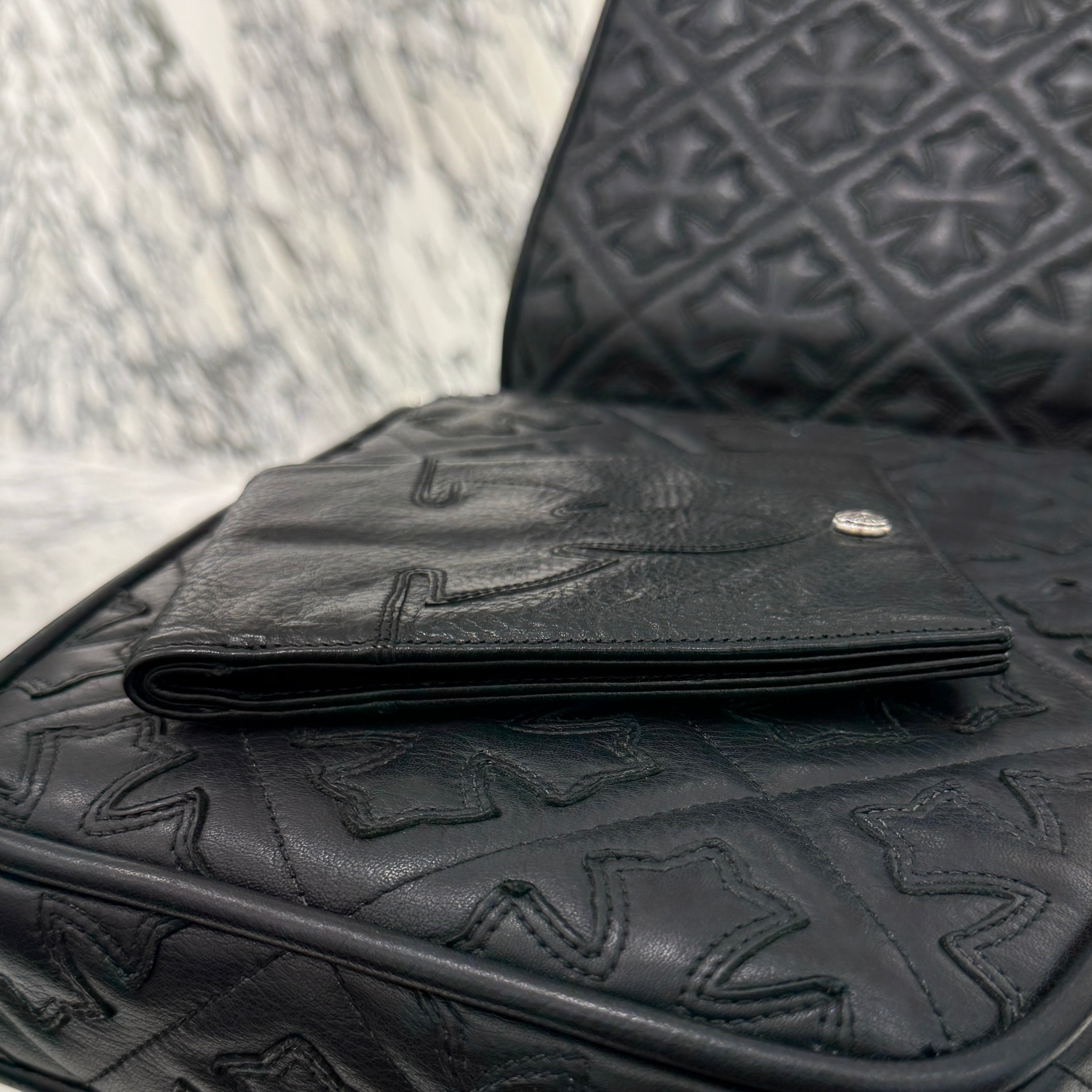 CHROME HEARTS AINT NOTHIN 2 DO BS FLARE Leather Wallet クロムハーツ エイントナッシン 2ドゥ BSフレア レザーウォレット