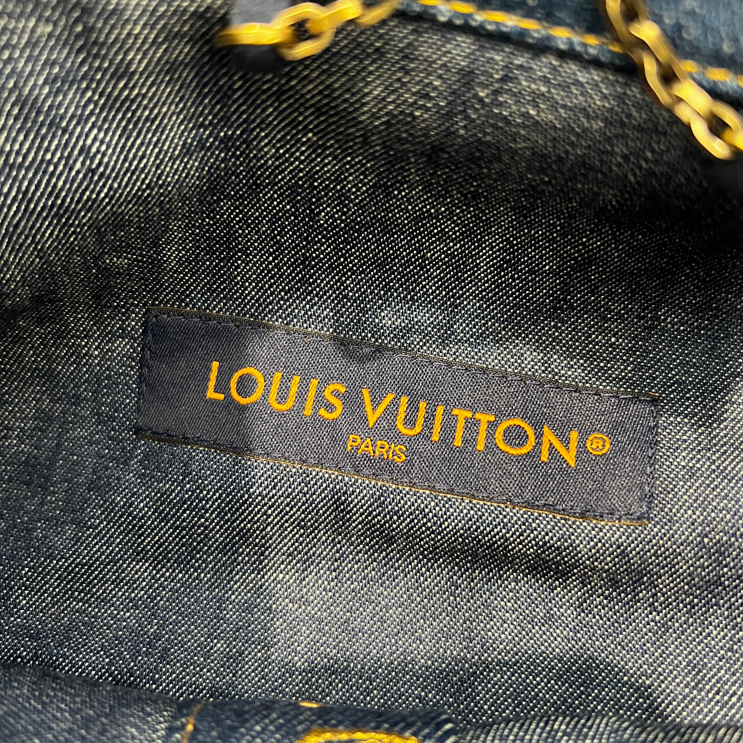 LOUIS VUITTON 2024SS Embroidery Signature Short Sleeve Denim Shirt