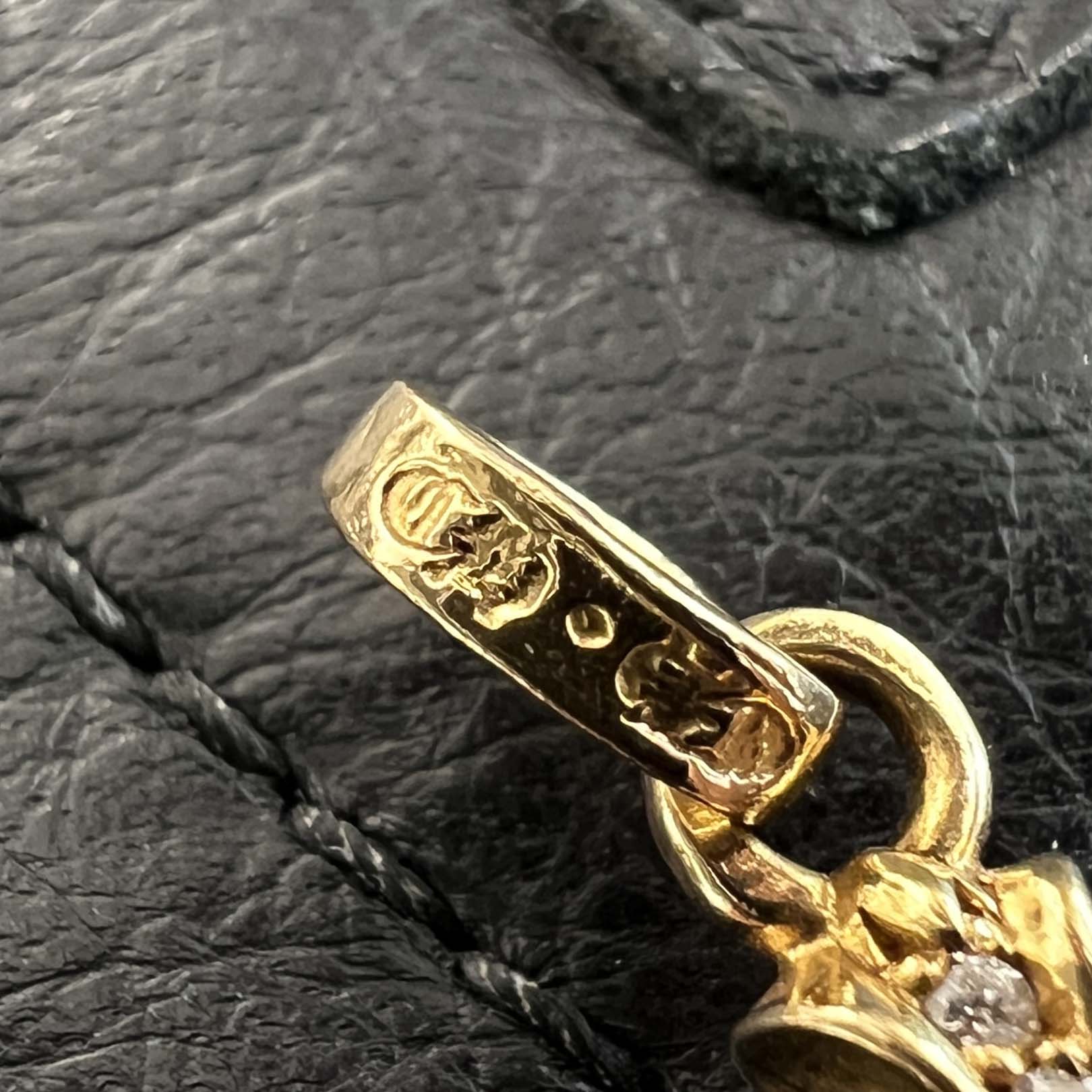 CHROME HEARTS 22K Baby Fat Cross Pave Diamond Pendant Top クロムハーツ 22K ベビーファット クロス パヴェダイヤモンド ペンダントトップ