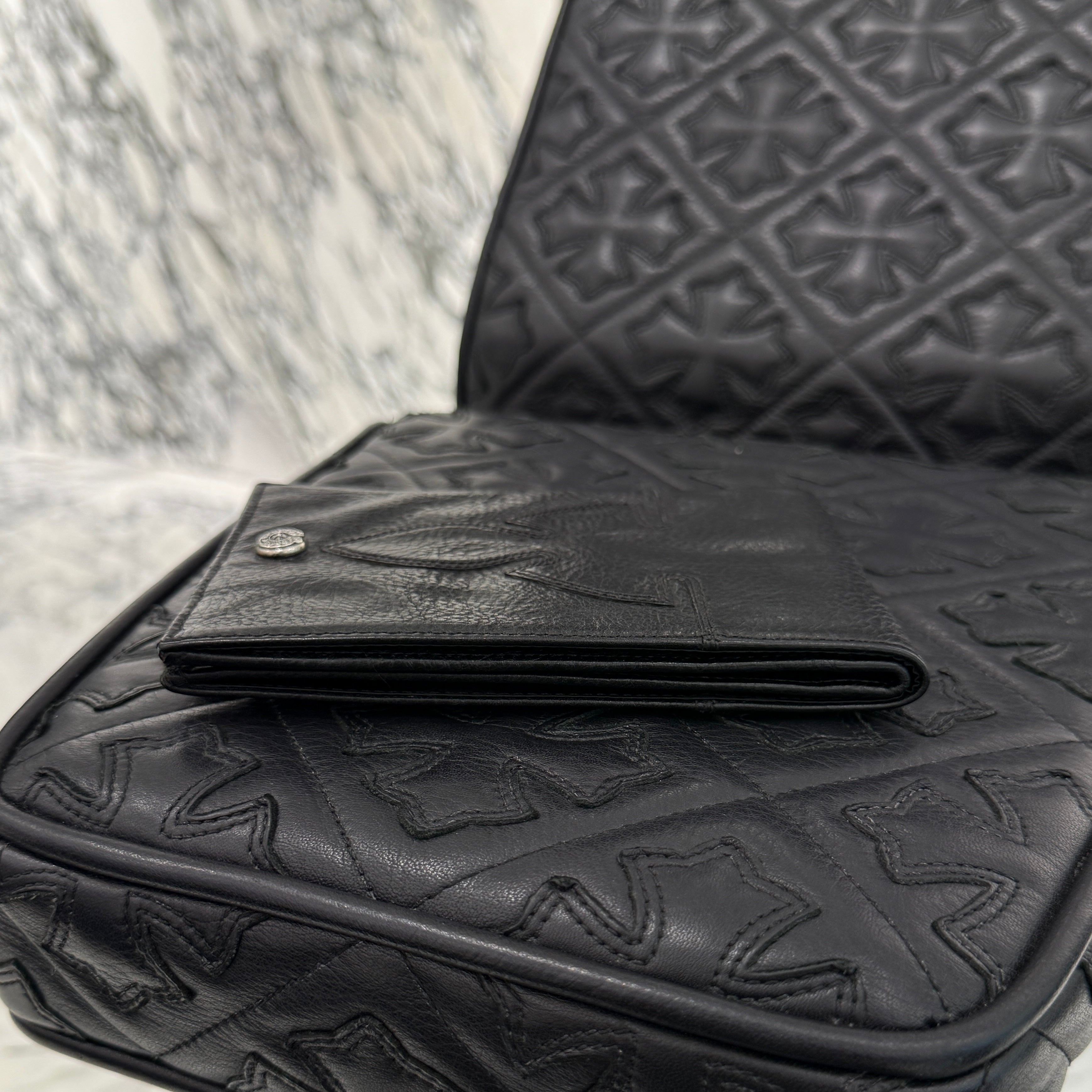 CHROME HEARTS AINT NOTHIN 2 DO BS FLARE Leather Wallet クロムハーツ エイントナッシン 2ドゥ BSフレア レザーウォレット