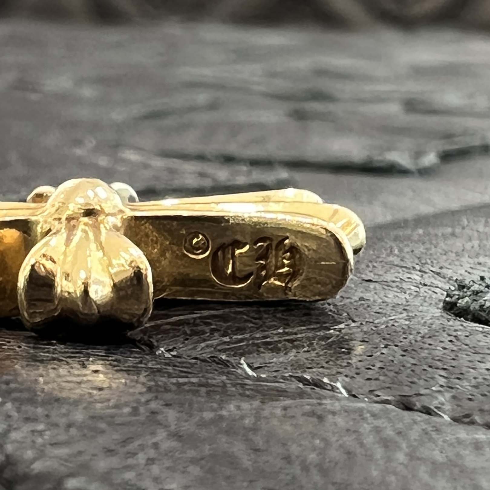 CHROME HEARTS 22K Baby Fat Cross Pave Diamond Pendant Top クロムハーツ 22K ベビーファット クロス パヴェダイヤモンド ペンダントトップ