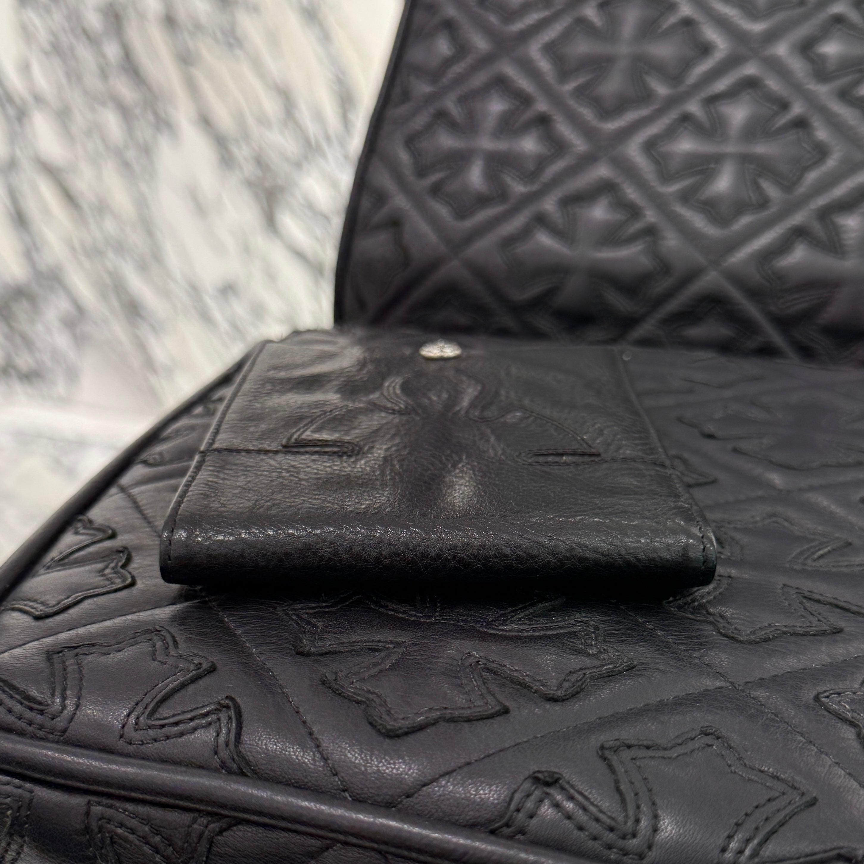 CHROME HEARTS AINT NOTHIN 2 DO BS FLARE Leather Wallet クロムハーツ エイントナッシン 2ドゥ BSフレア レザーウォレット