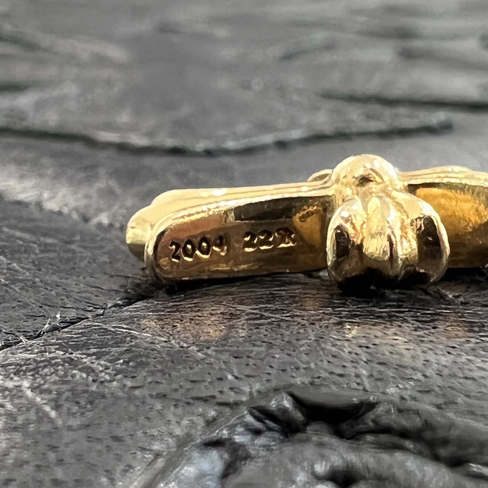 CHROME HEARTS 22K Baby Fat Cross Pave Diamond Pendant Top クロムハーツ 22K ベビーファット クロス パヴェダイヤモンド ペンダントトップ