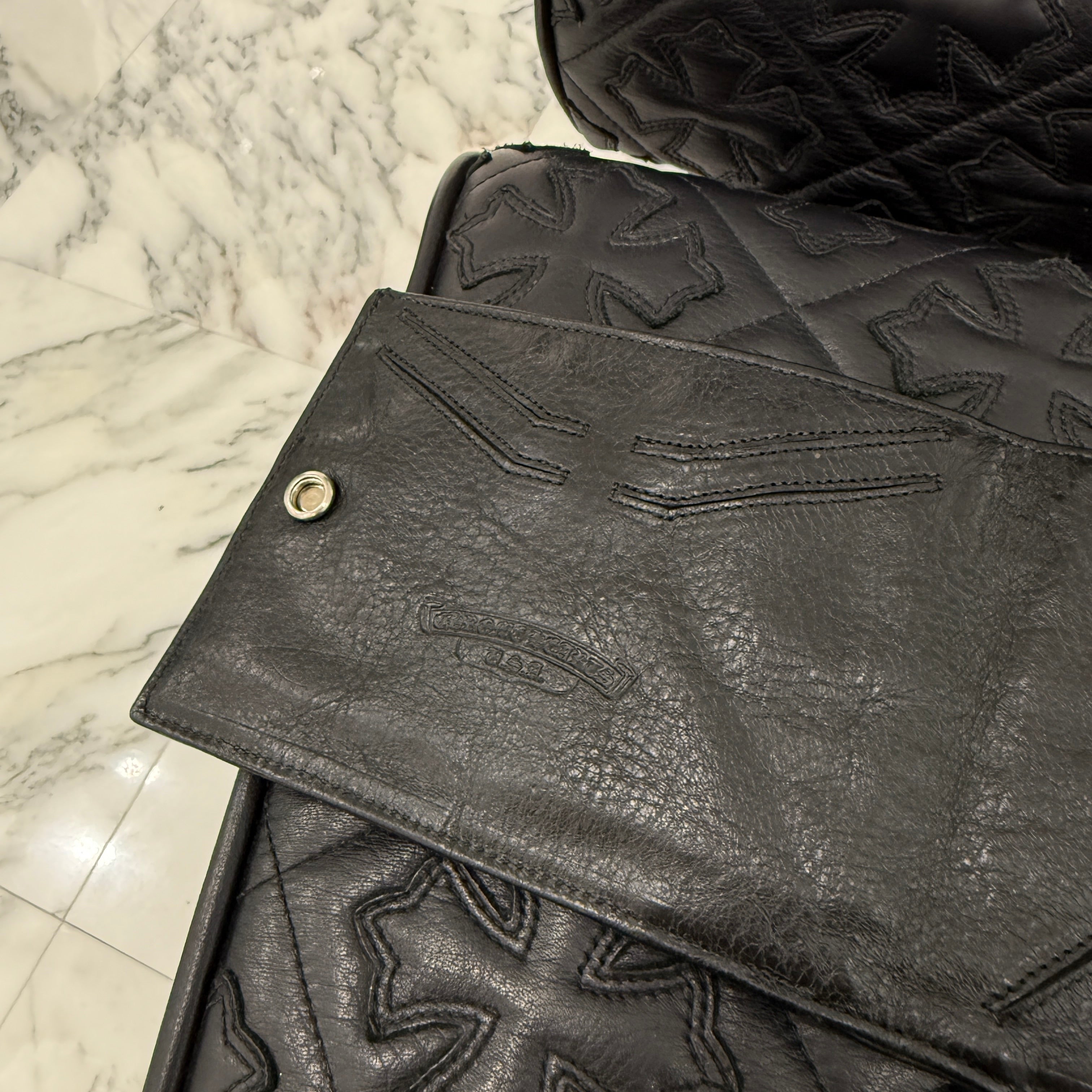 CHROME HEARTS AINT NOTHIN 2 DO BS FLARE Leather Wallet クロムハーツ エイントナッシン 2ドゥ BSフレア レザーウォレット