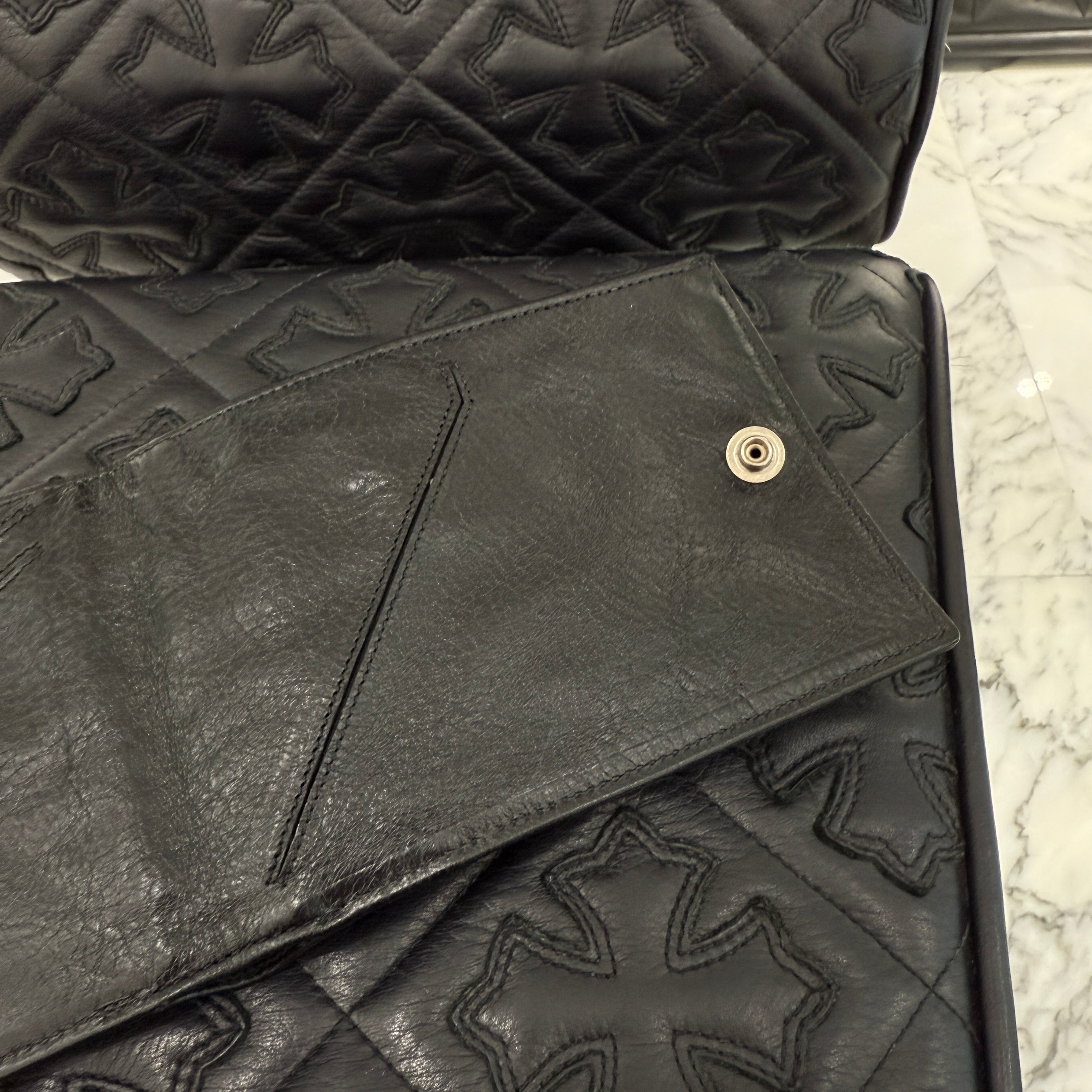 CHROME HEARTS AINT NOTHIN 2 DO BS FLARE Leather Wallet クロムハーツ エイントナッシン 2ドゥ BSフレア レザーウォレット