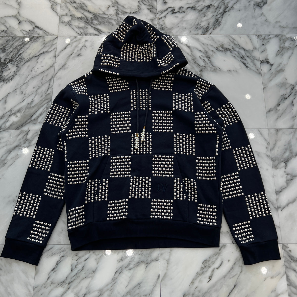 LOUIS VUITTON 2024SS Cotton With Pearl Demier Embroidery Hoodie 1AFJET ...