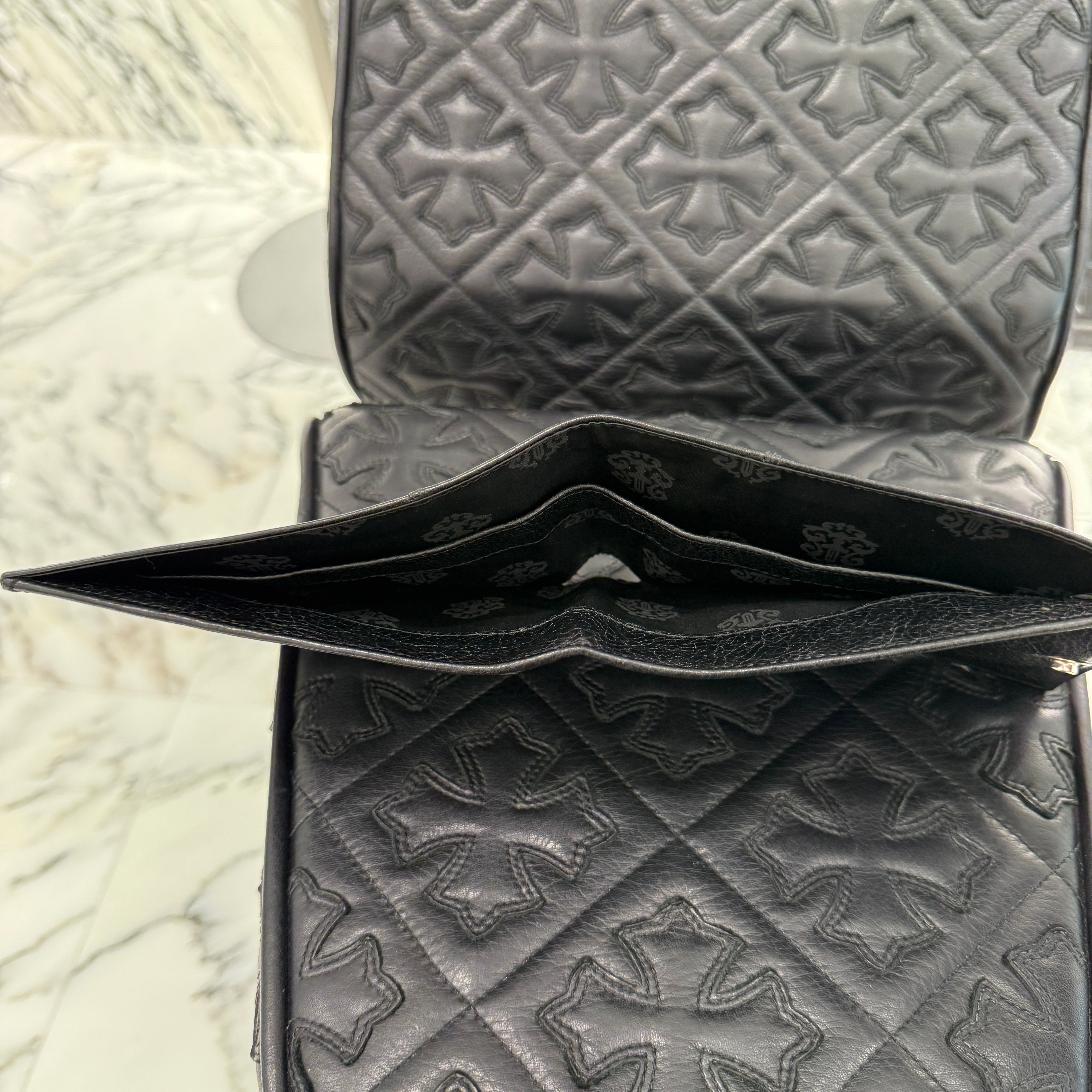 CHROME HEARTS AINT NOTHIN 2 DO BS FLARE Leather Wallet クロムハーツ エイントナッシン 2ドゥ BSフレア レザーウォレット