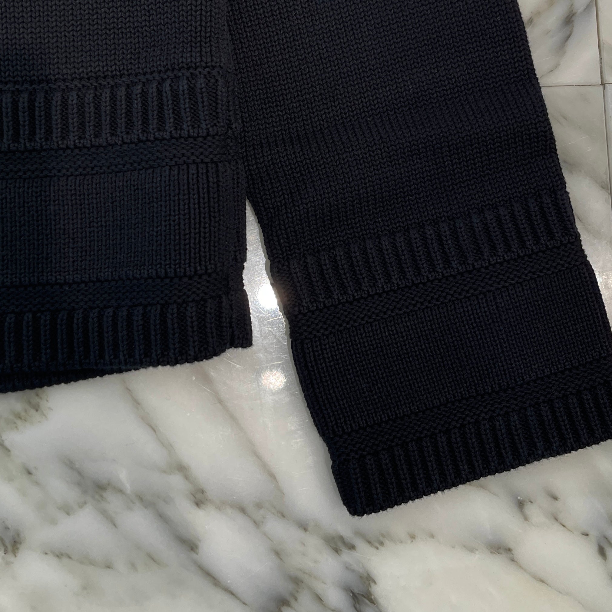 GIVENCHY 2022SS Logo Embroidered Cotton Knit Sweater BM90G9401M Size XXL ジバンシー ロゴ刺繍 コットンニット セーター サイズXXL