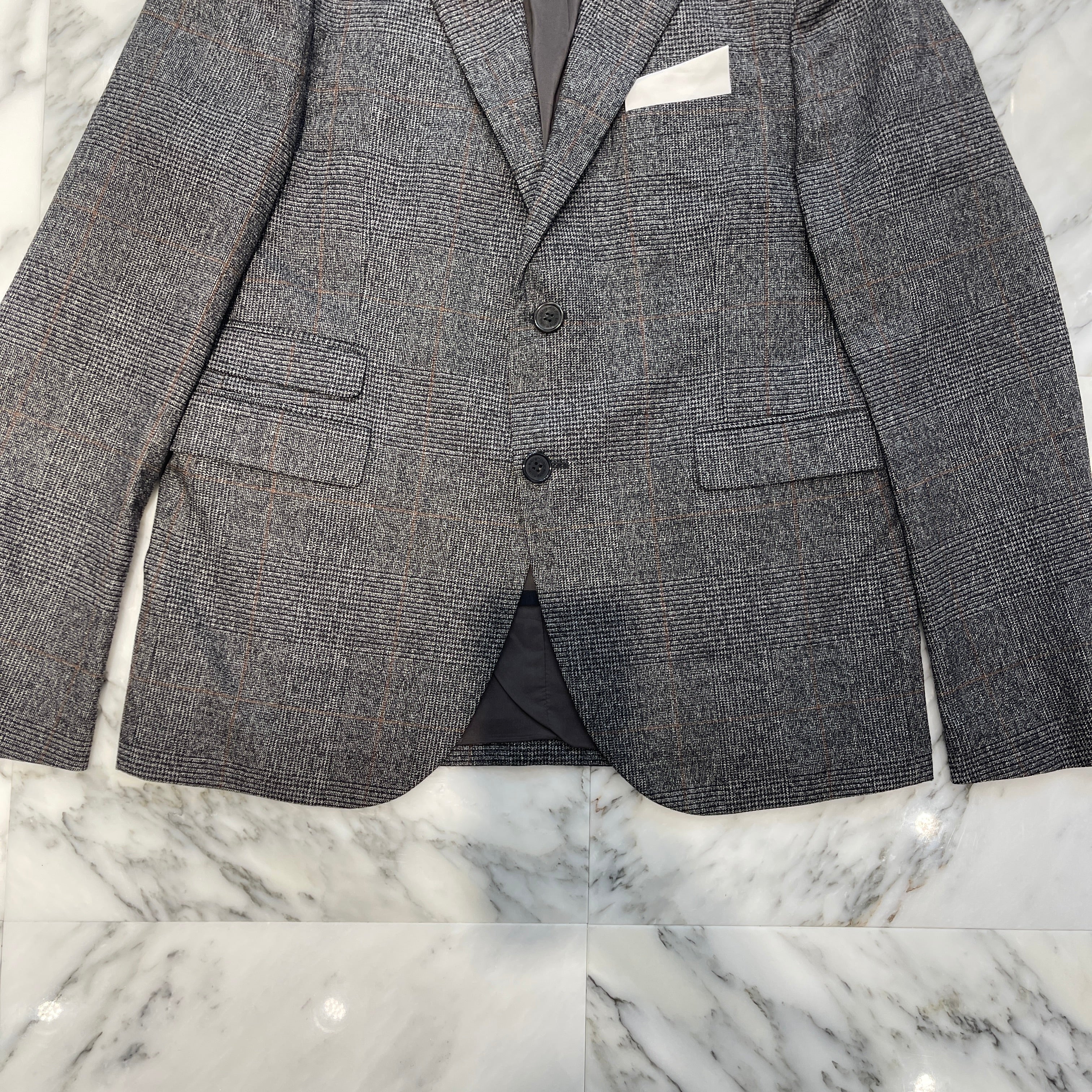 NEIL BARRETT Wool Check Jacket BGI358 B089 Size 52 ニールバレット ウールチェックジャケット サイズ52