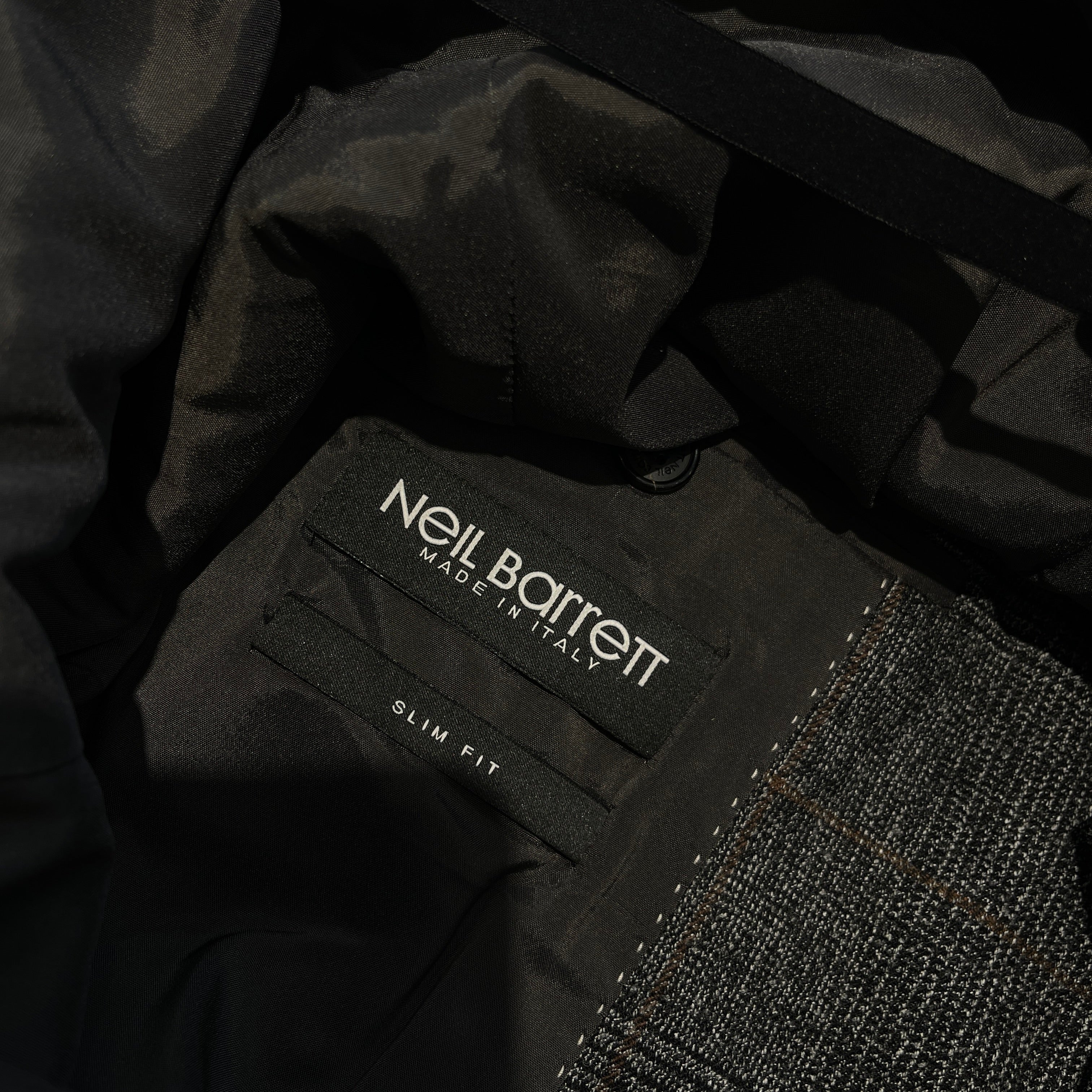 NEIL BARRETT Wool Check Jacket BGI358 B089 Size 52 ニールバレット ウールチェックジャケット サイズ52