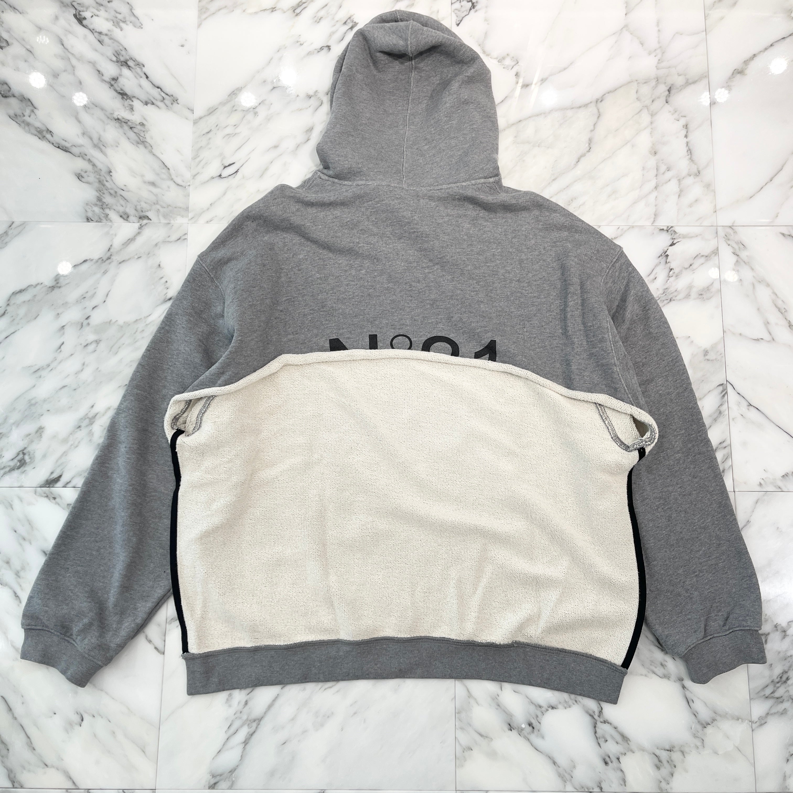 N°21 Clothes Are Torn Pullover Hoodie P21IN1M E0614063 Size S ヌメロヴェントゥーノ クロウズ アー トーン プルオーバーフーディー サイズS