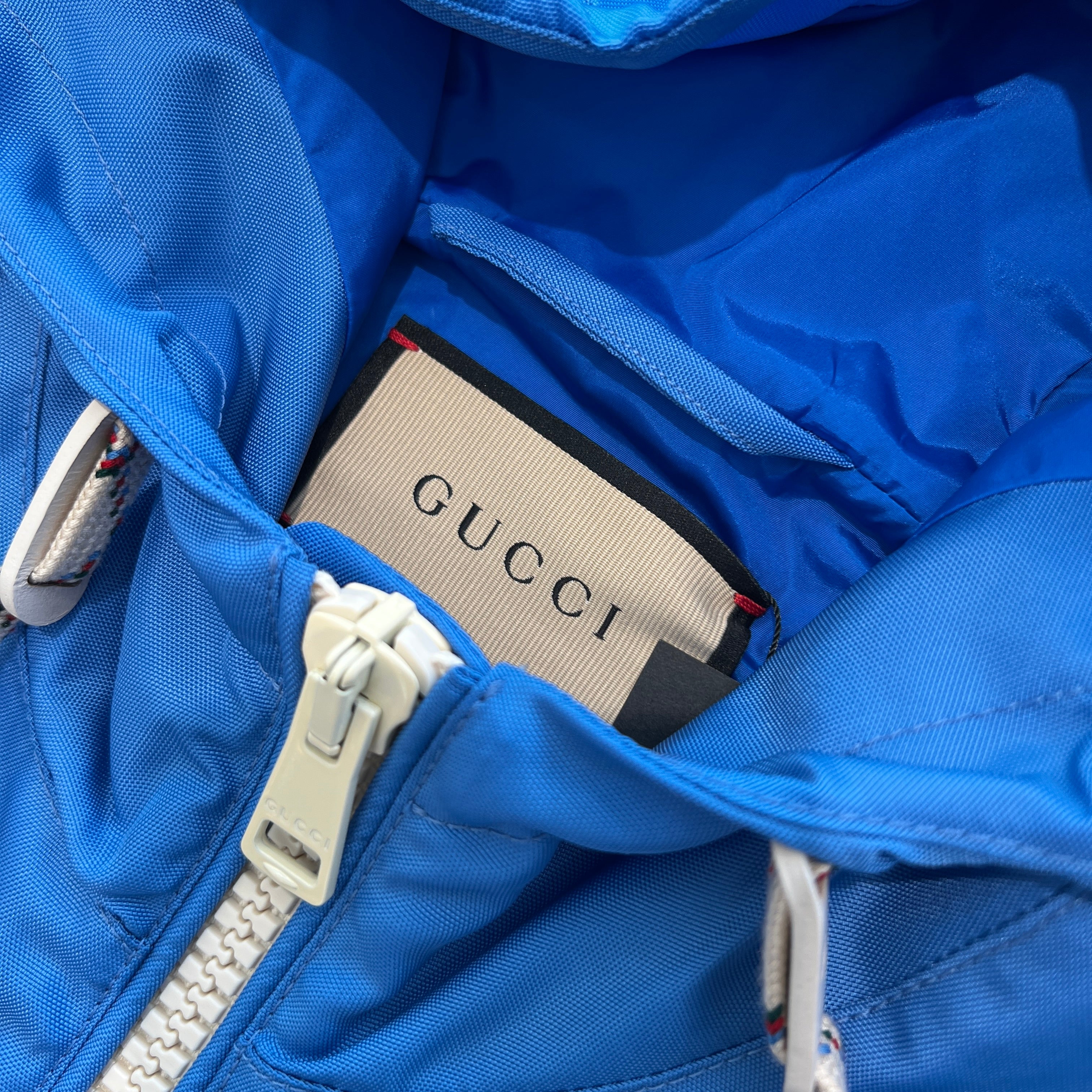 GUCCI Back Logo Nylon Zip Up Blouson Jacket 770759 Z8BO6 Size 42 グッチ バックロゴ ナイロン ジップアップ ブルゾンジャケット サイズ42