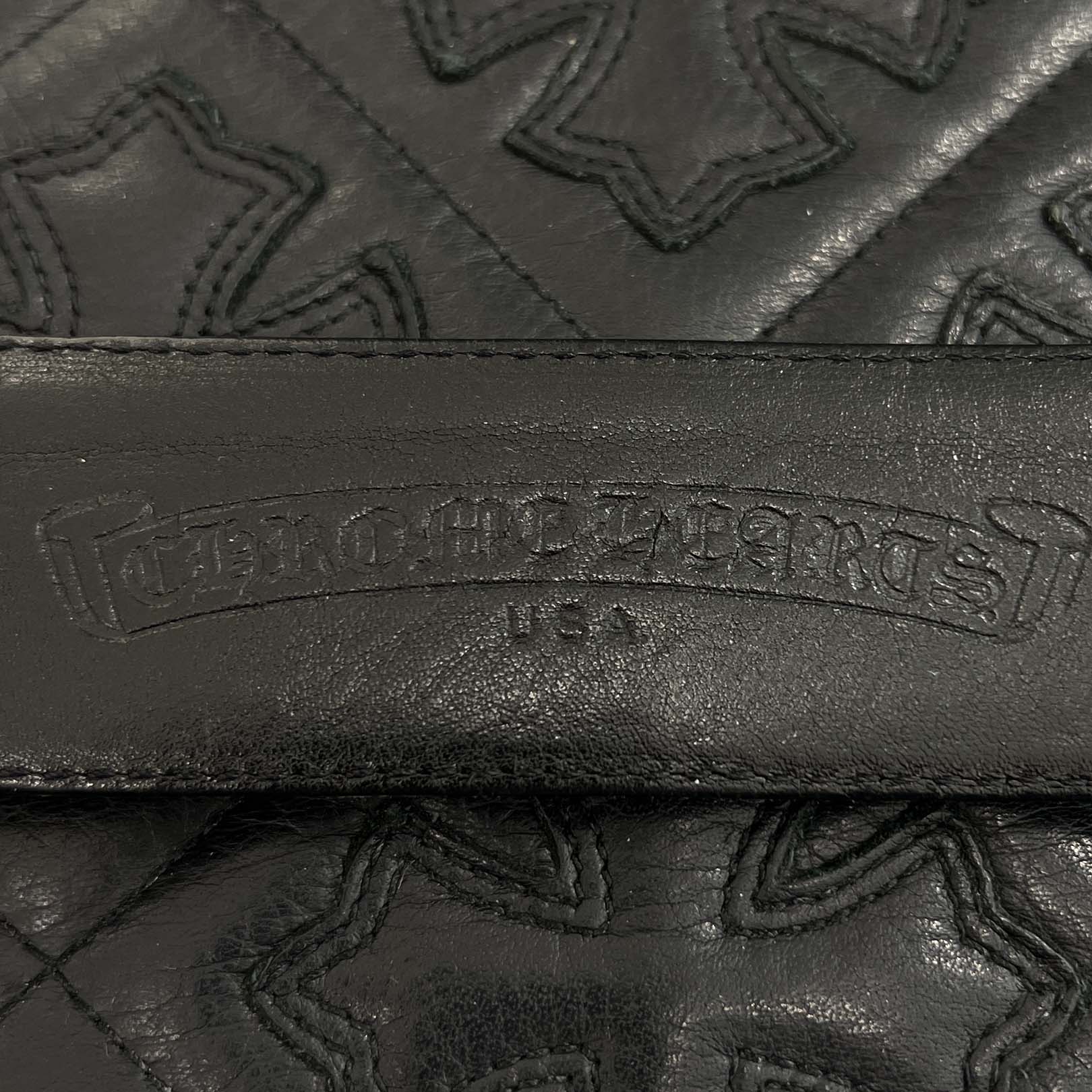 CHROME HEARTS Classic Filigree Buckle Leather Belt Size 32 クロムハーツ クラシックフィリグリー バックル レザーベルト サイズ32