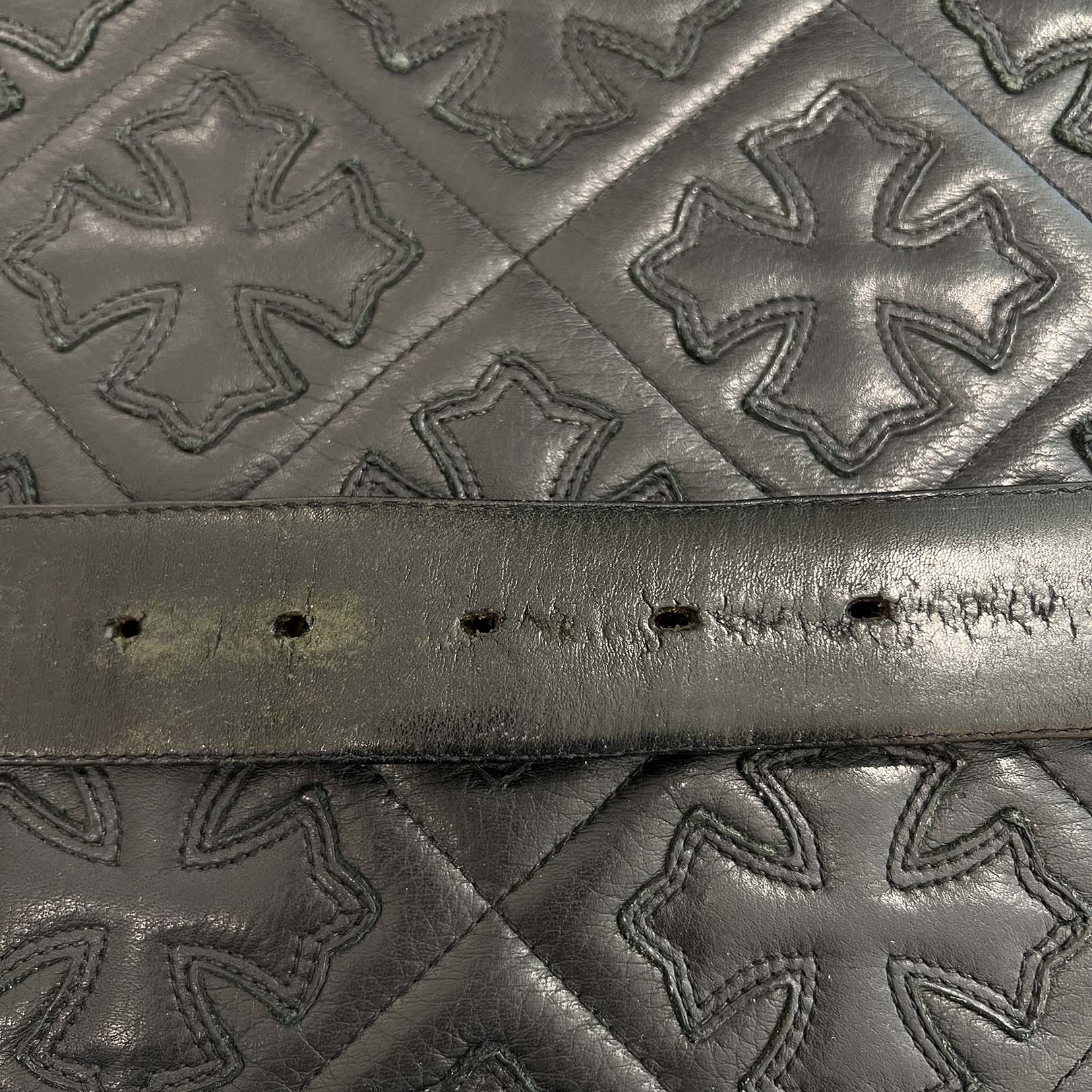 CHROME HEARTS Classic Filigree Buckle Leather Belt Size 32 クロムハーツ クラシックフィリグリー バックル レザーベルト サイズ32