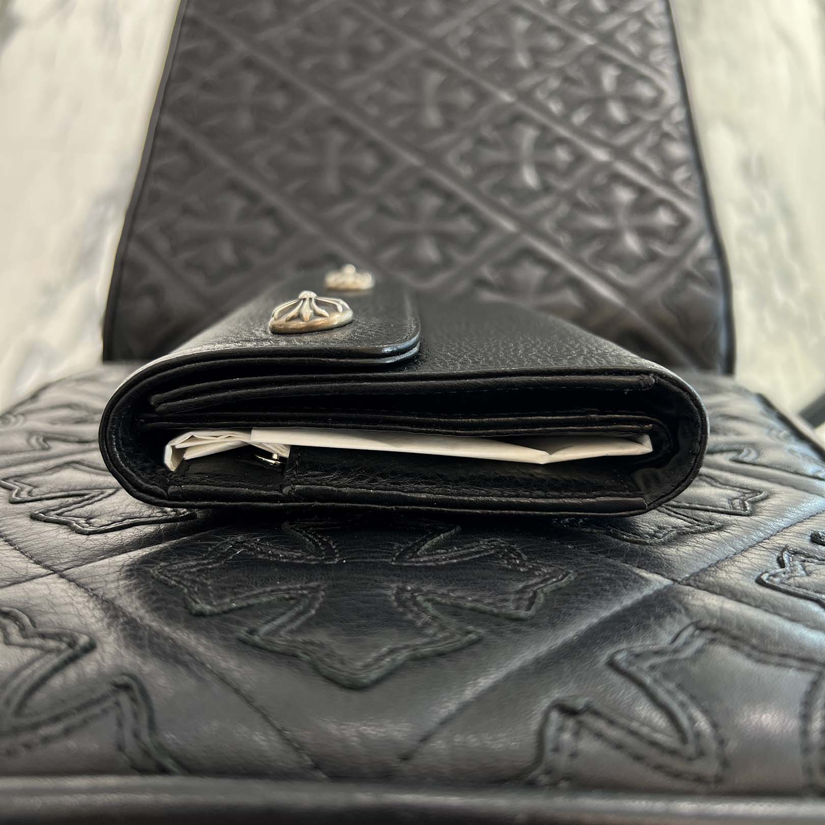 CHROME HEARTS Wave Cross Ball Wallet クロムハーツ ウェーブクロスボール ウォレット