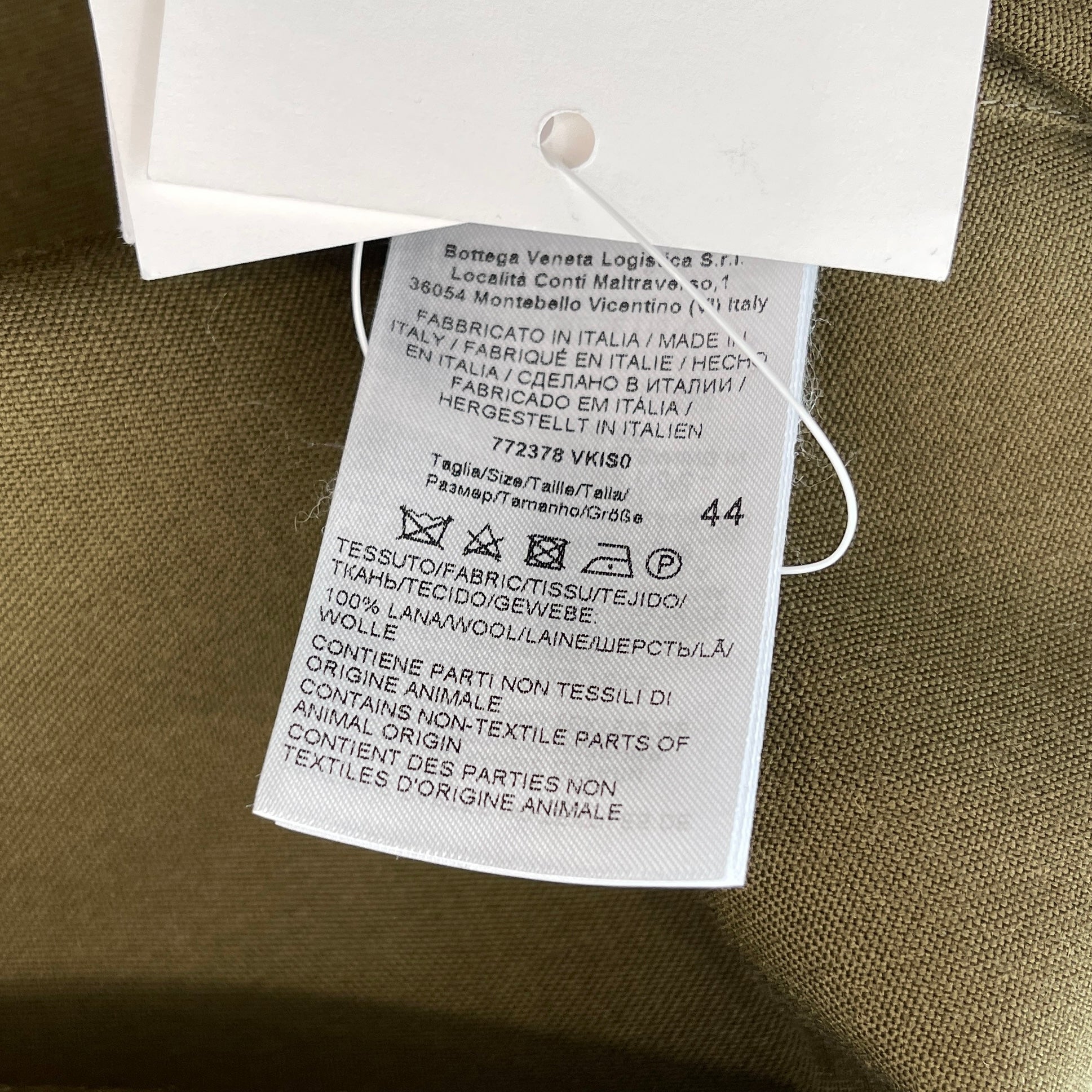 BOTTEGA VENETA 2024AW Grained Poudre Double Layer Shirt 772378VKIS0 Size 44 ボッテガヴェネタ グレインド プードル ダブル レイヤーシャツ サイズ44