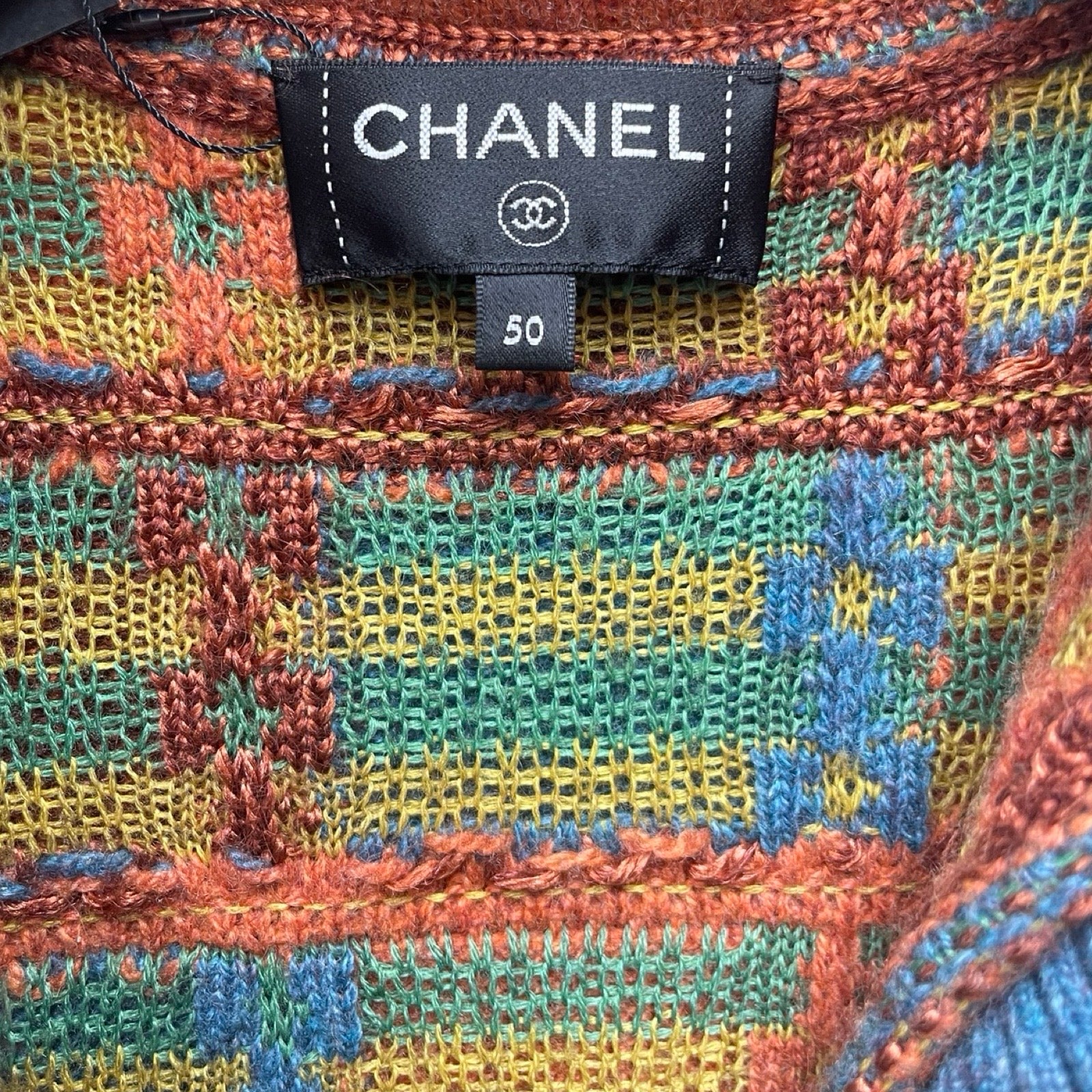 CHANEL 2018AW Patch Work Cardigan P52901K07775 Size 50