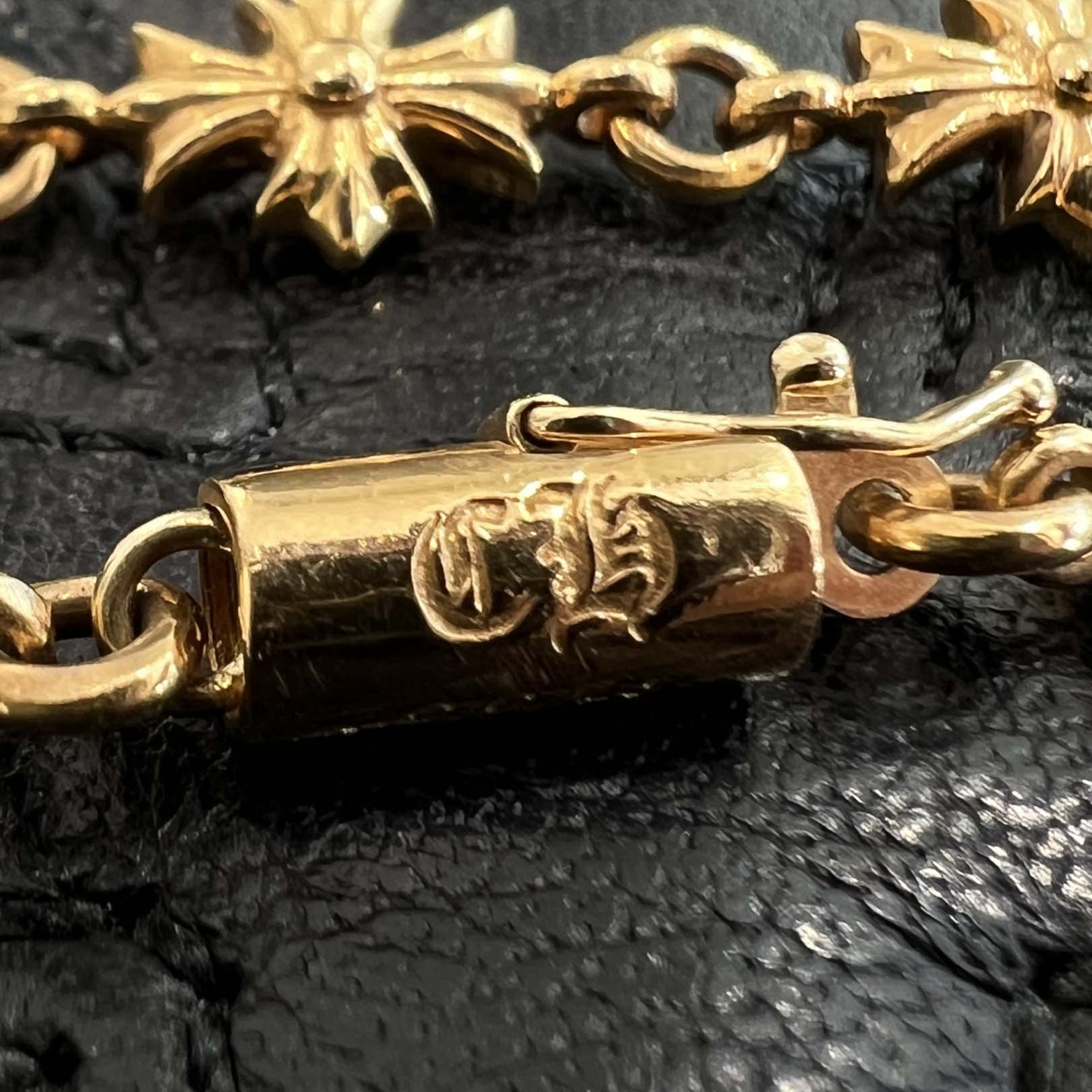 CHROME HEARTS 22K Tiny E CH Plus Bracelet 10 LINK クロムハーツ 22K タイニーE CHプラス ブレスレット 10リンク