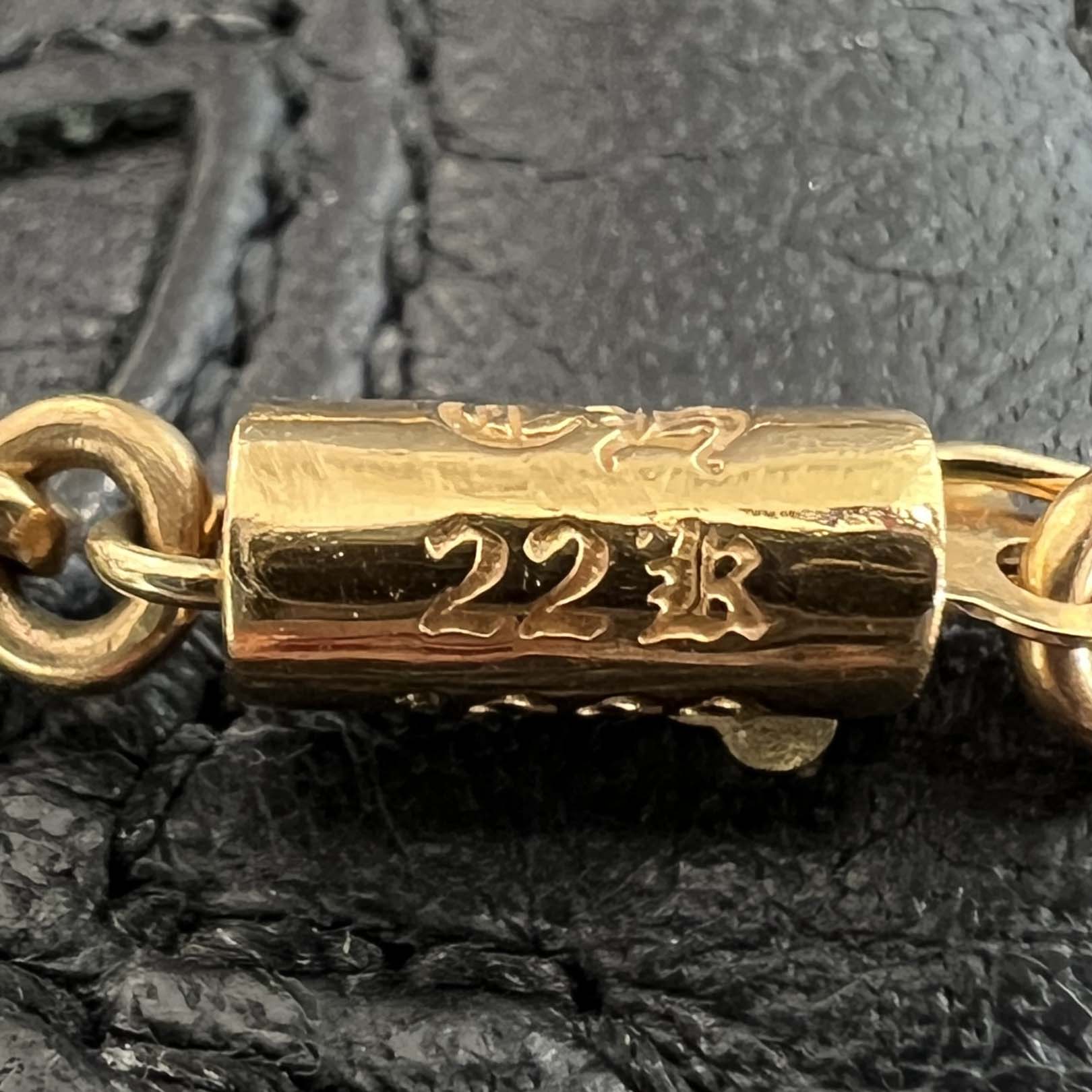 CHROME HEARTS 22K Tiny E CH Plus Bracelet 10 LINK クロムハーツ 22K