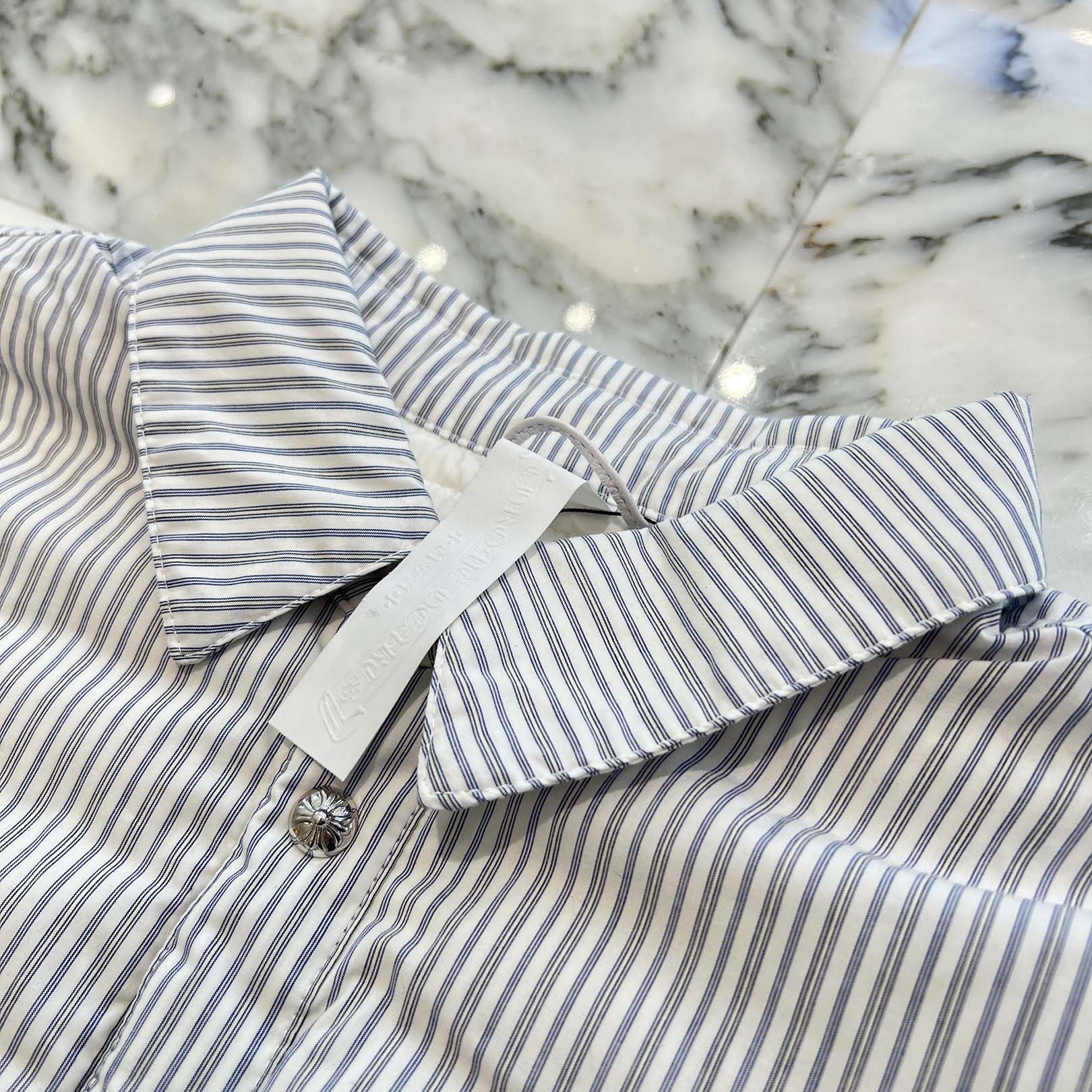 CHROME HEARTS Y NOT WORK DOG Striped Down Jacket Size XL クロムハーツ ワイノット ワークドッグ ストライプ ダウンジャケット サイズXL